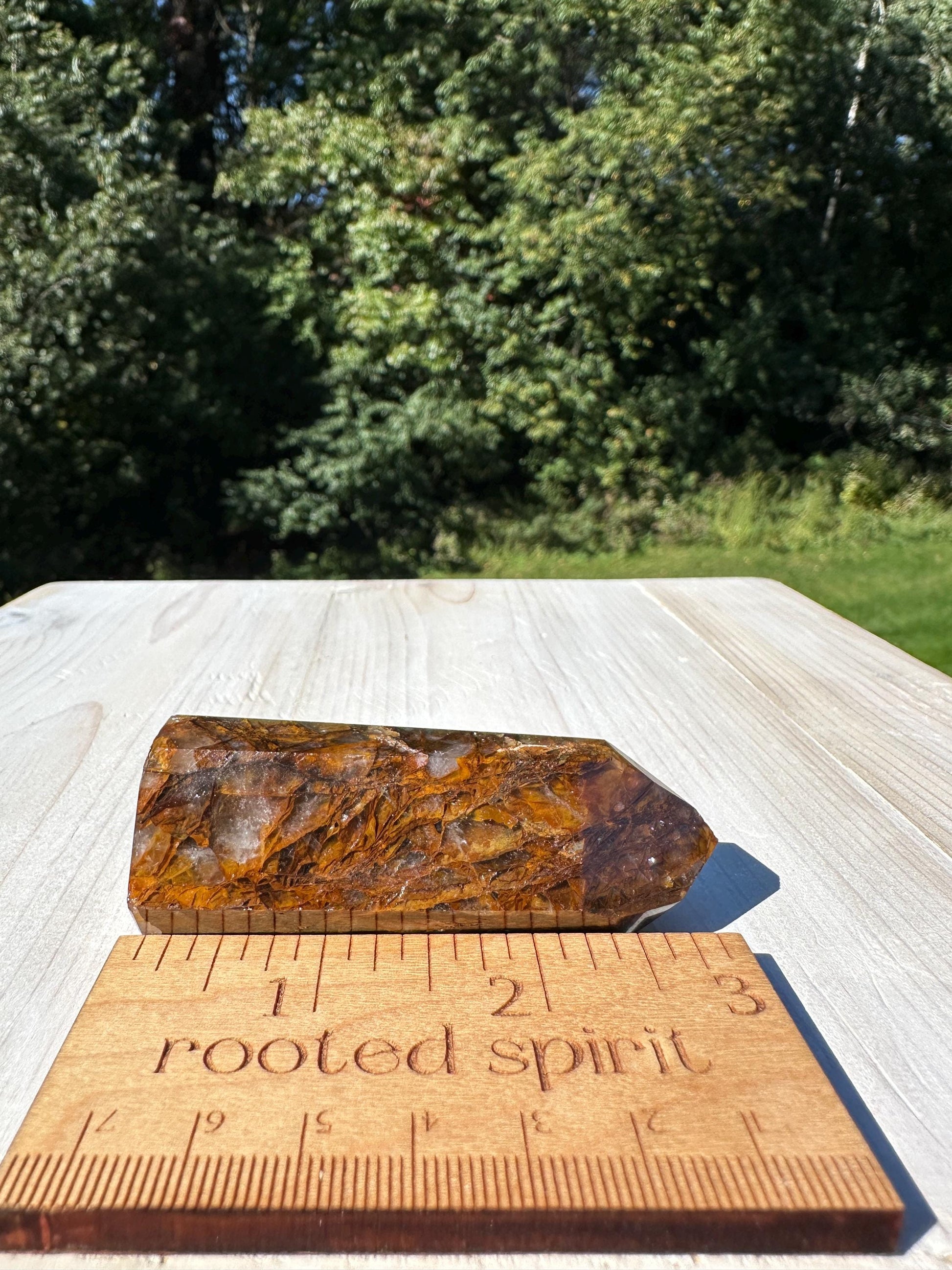 Stunning Smoky Golden Healer Polished Point from Brazil - #1