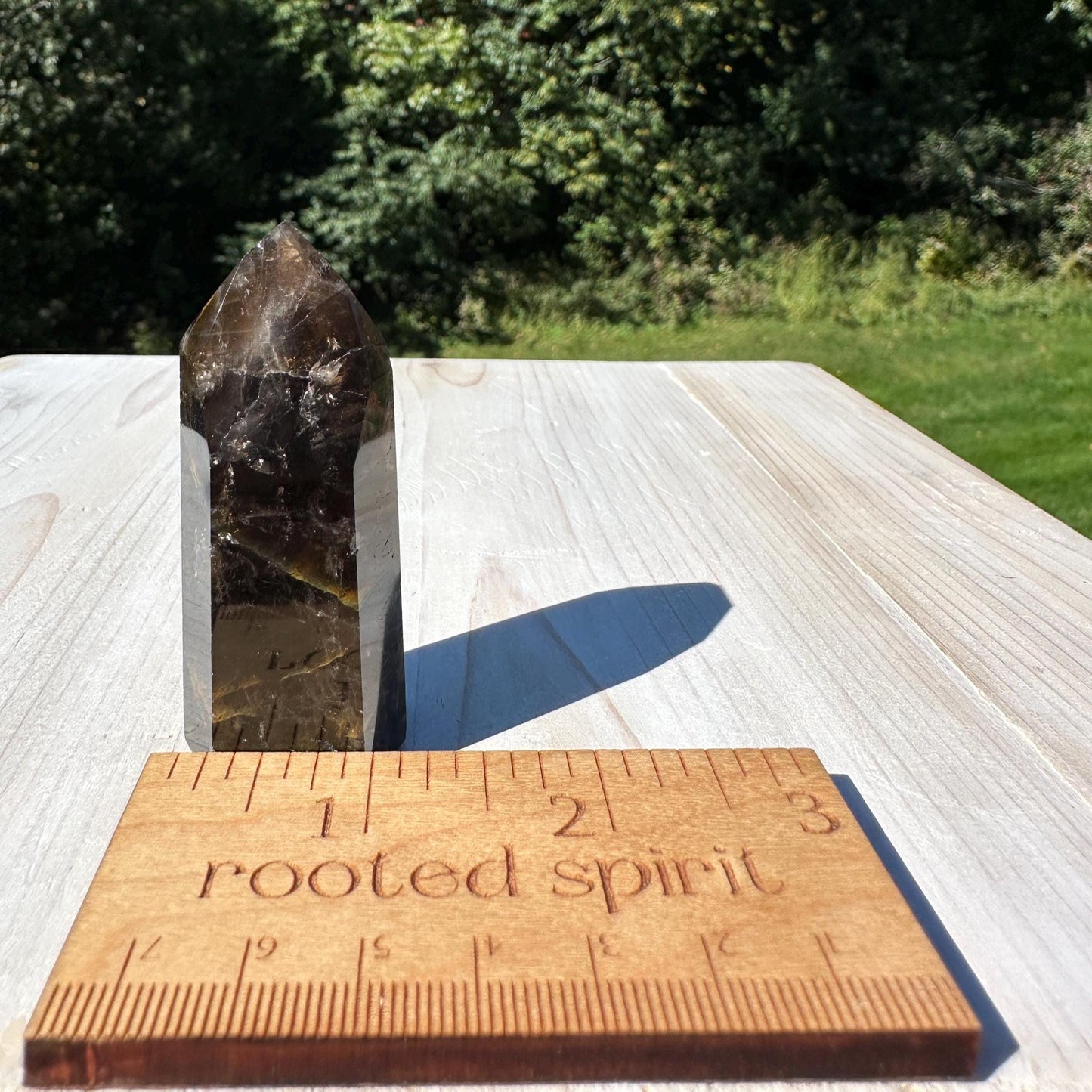 Stunning Smoky Golden Healer Polished Point from Brazil - #2