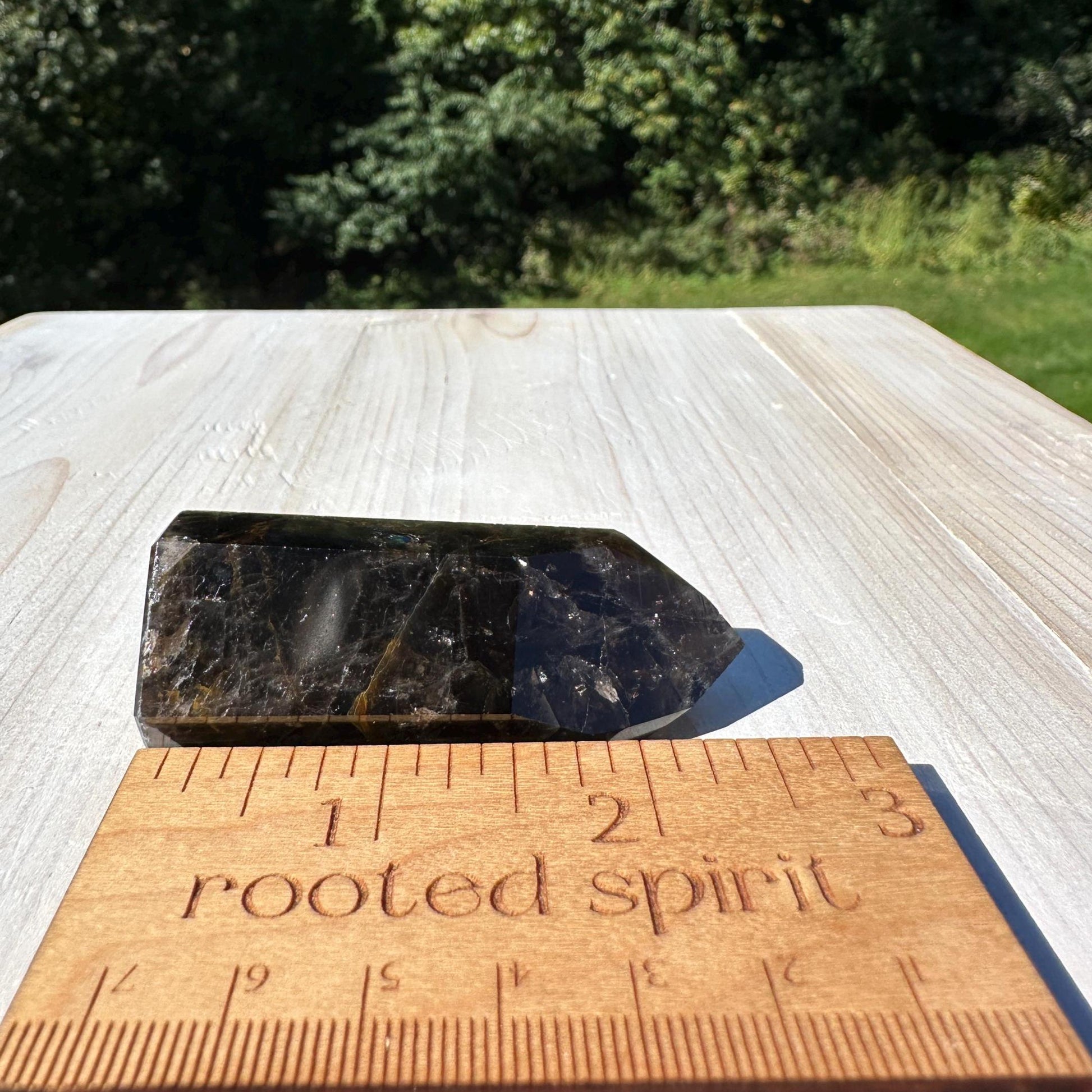 Stunning Smoky Golden Healer Polished Point from Brazil - #2