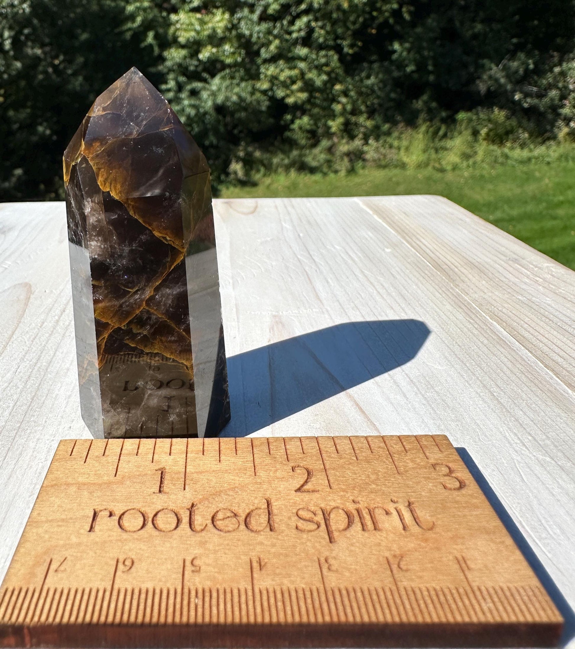 Stunning Smoky Golden Healer Polished Point from Brazil - #5