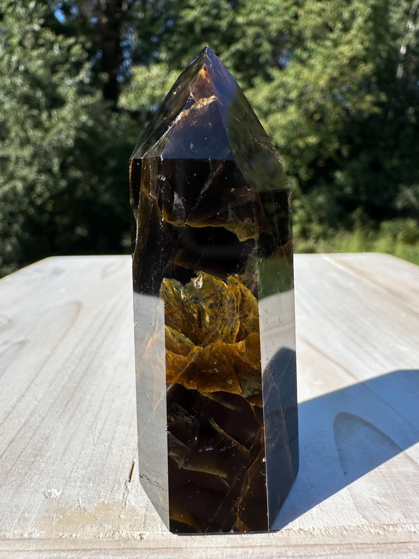 Stunning Smoky Golden Healer Polished Point from Brazil - #6