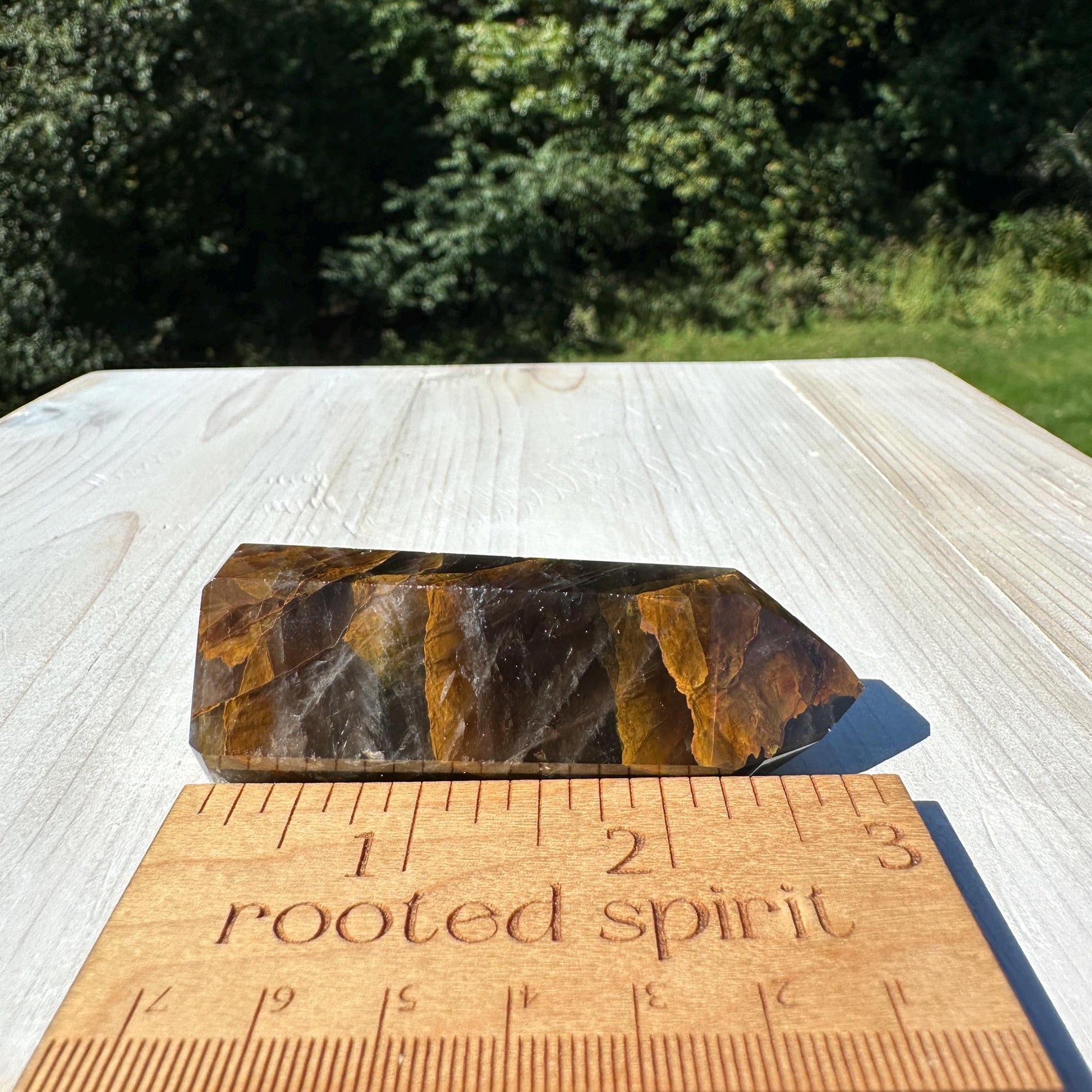 Stunning Smoky Golden Healer Polished Point from Brazil - #7