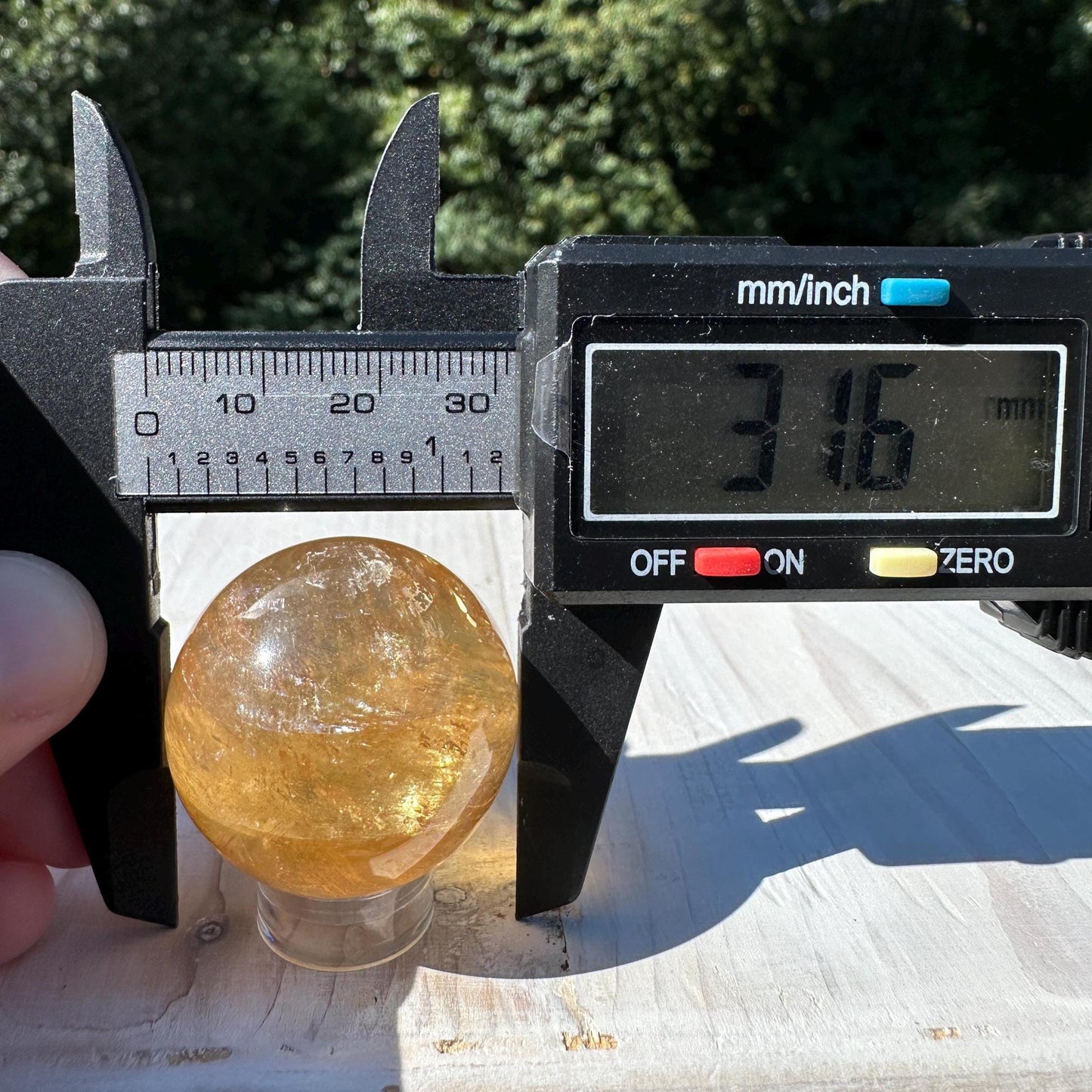 Gorgeous Optical Honey Calcite 31mm Sphere - #1