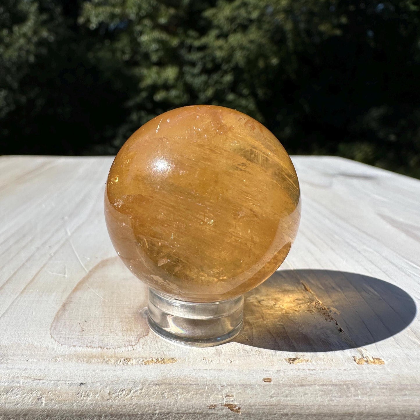 Gorgeous Optical Honey Calcite 31mm Sphere - #1