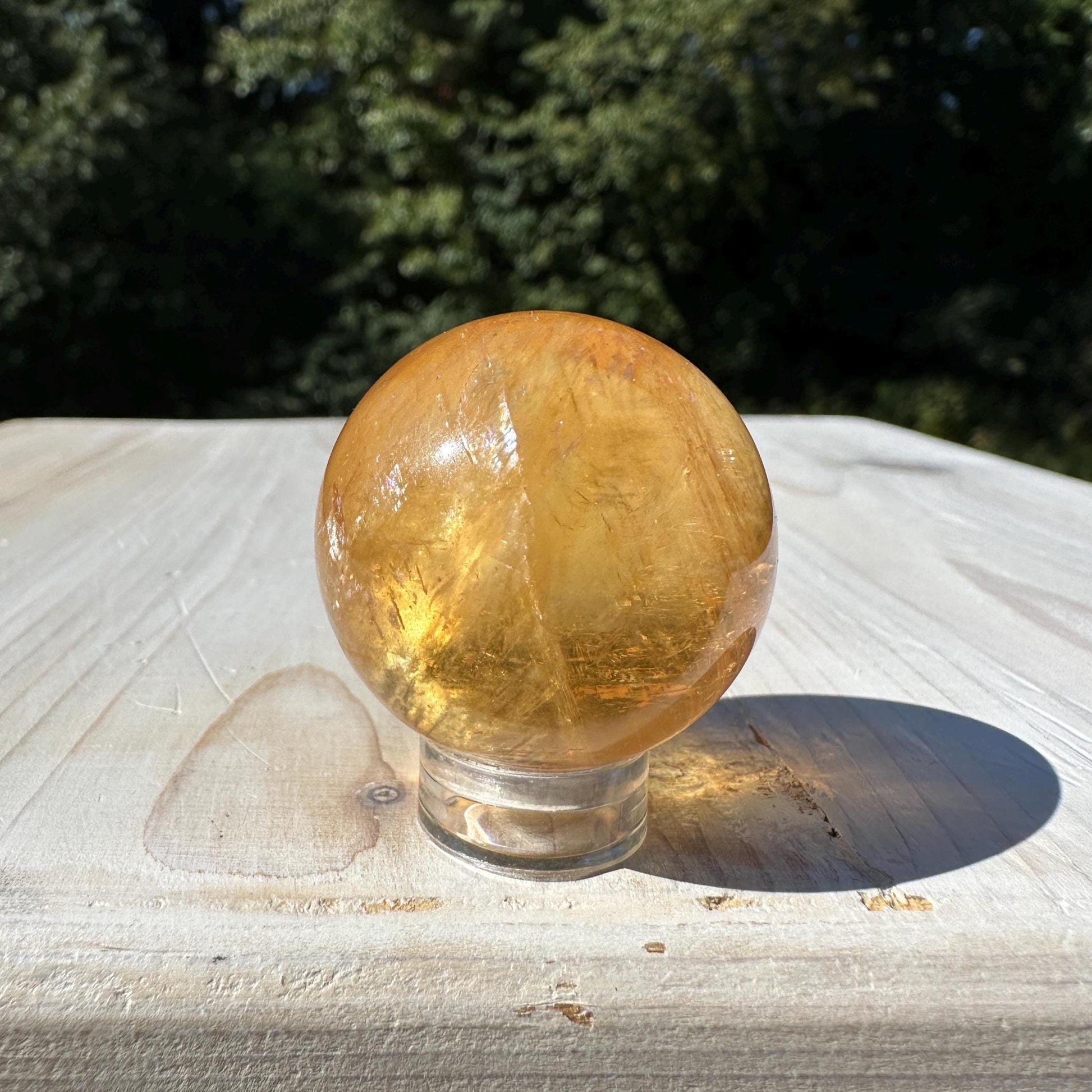 Gorgeous Optical Honey Calcite 31mm Sphere - #1