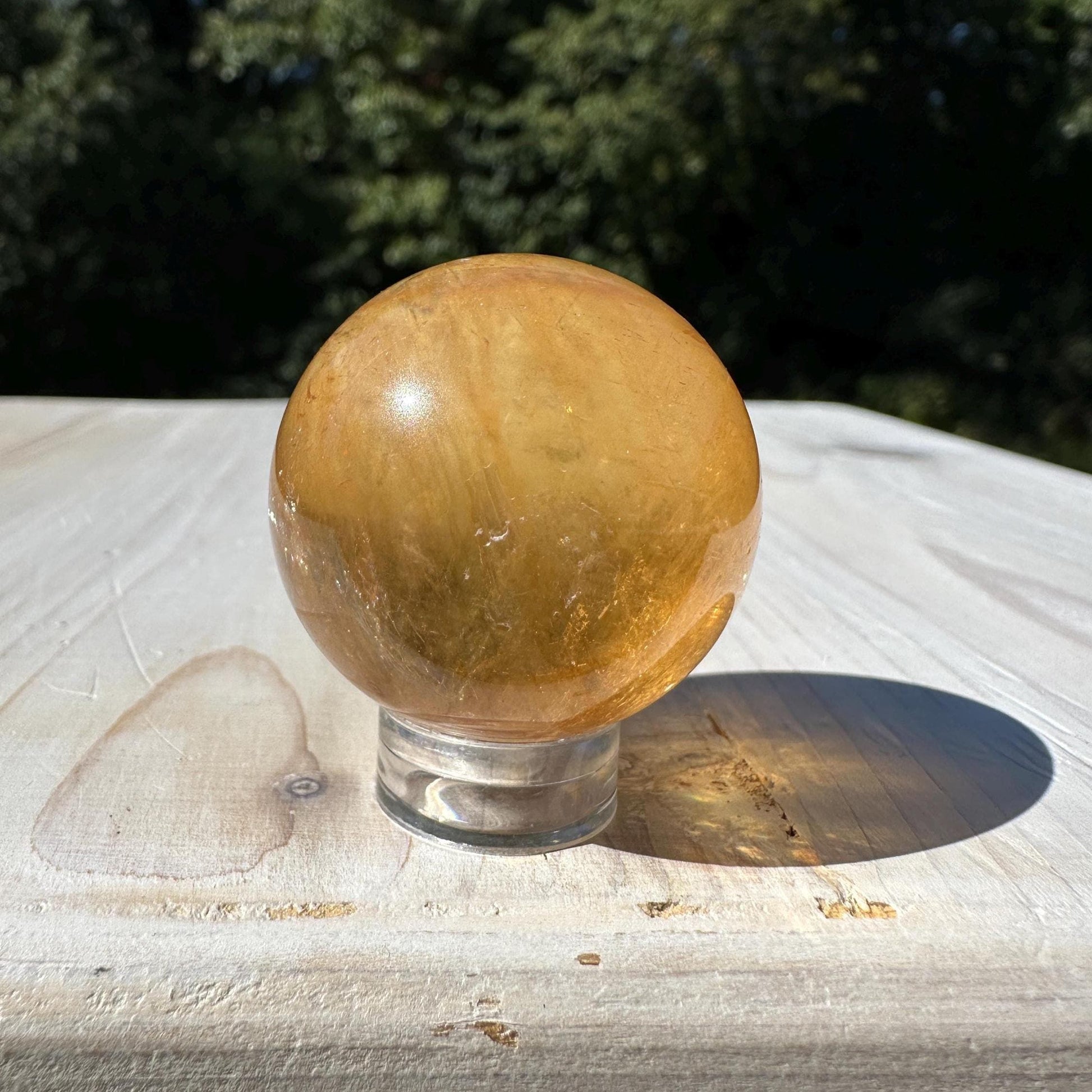 Gorgeous Optical Honey Calcite 31mm Sphere - #1
