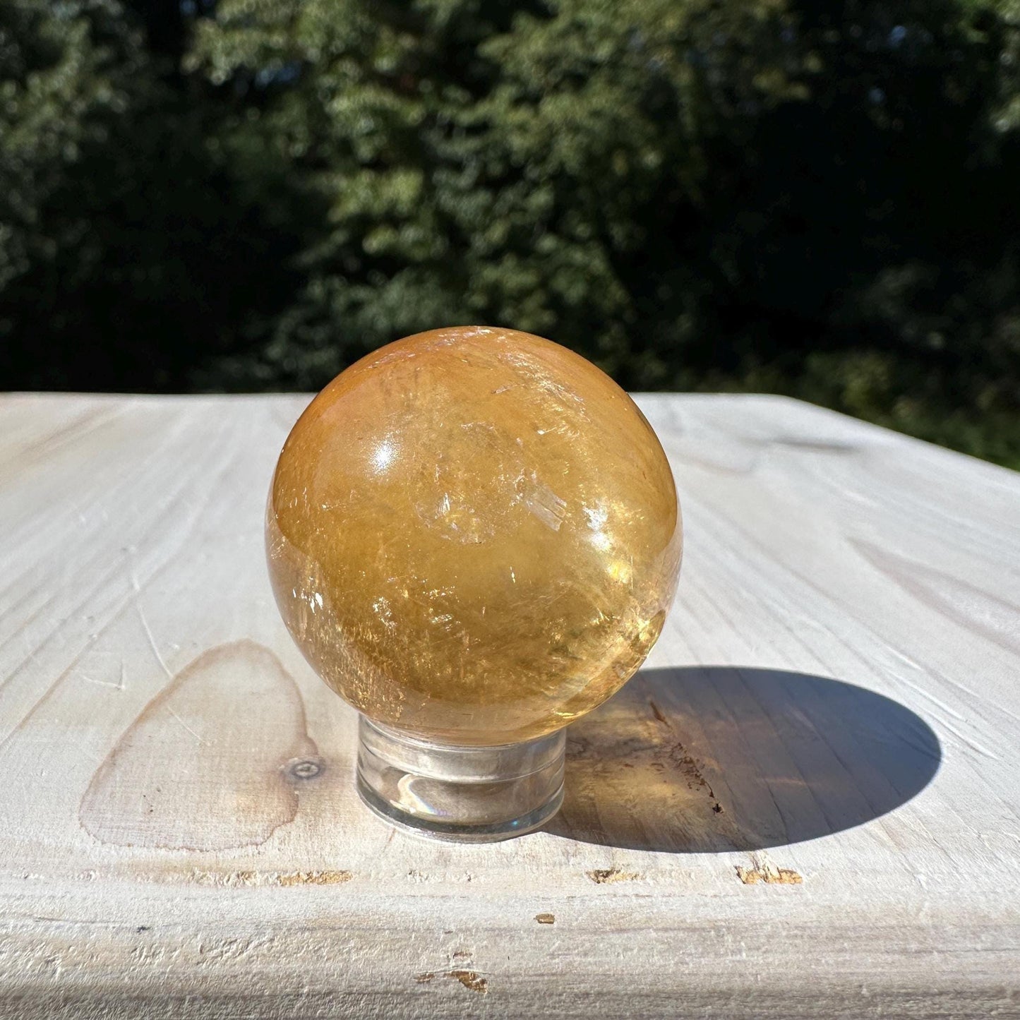 Gorgeous Optical Honey Calcite 31mm Sphere - #1