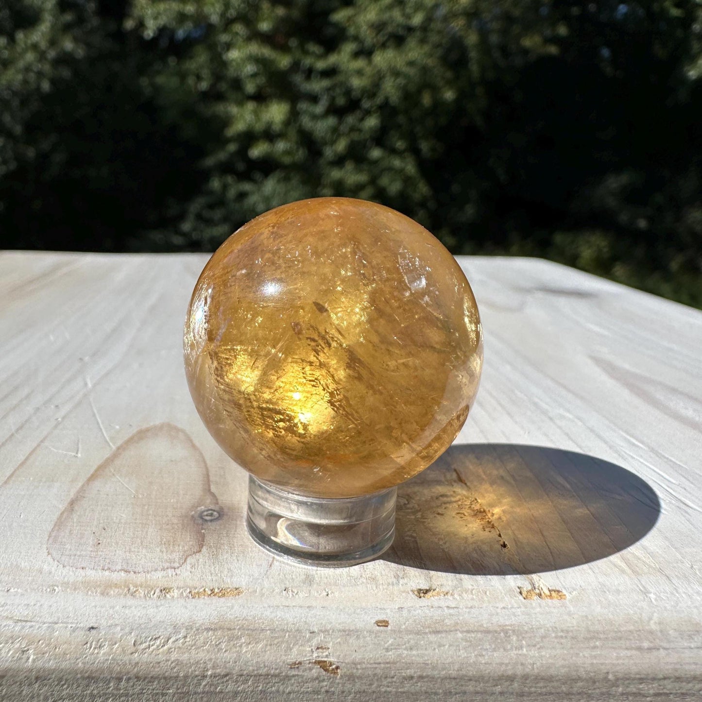 Gorgeous Optical Honey Calcite 31mm Sphere - #1