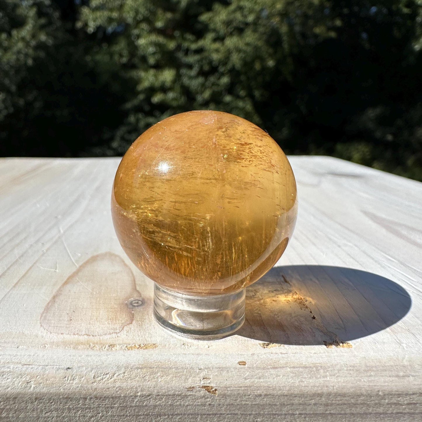 Gorgeous Optical Honey Calcite 31mm Sphere - #1