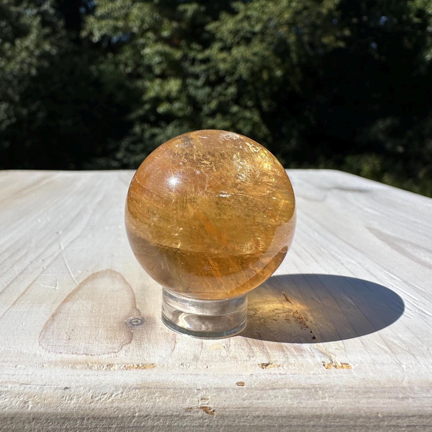 Gorgeous Optical Honey Calcite 31mm Sphere - #1