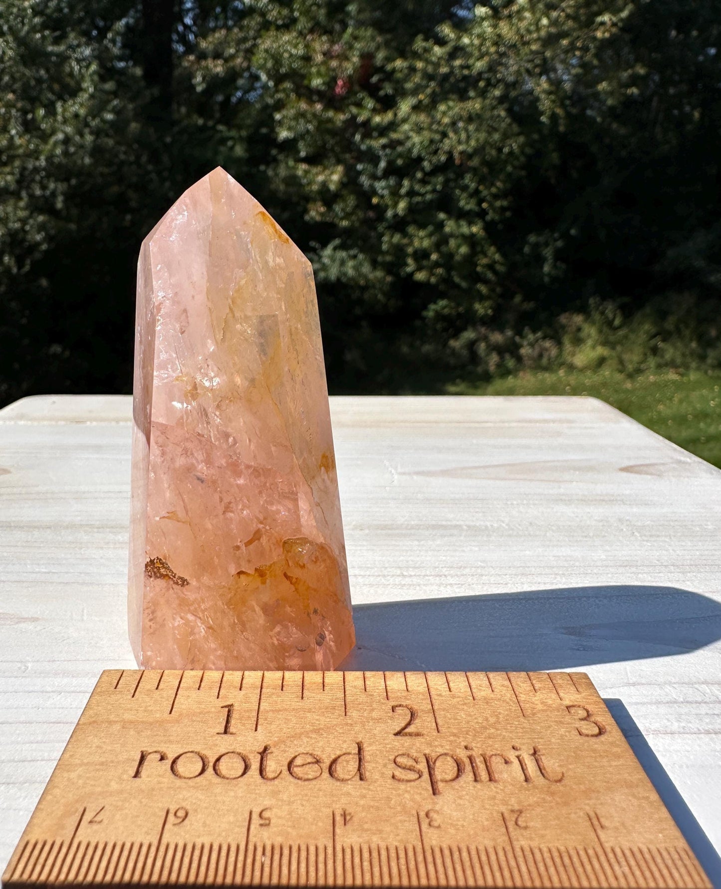 Gorgeous Rose Quartz and Golden Healer Combo Mineral Tower - #3
