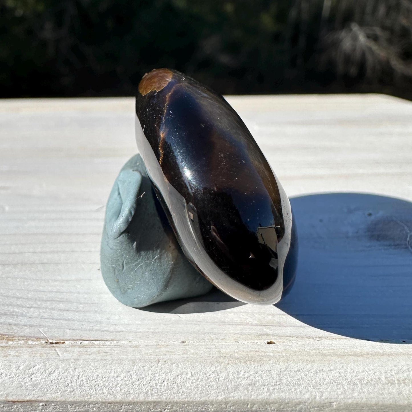 High Quality Natural Tiger Eye Palm Stone - #4