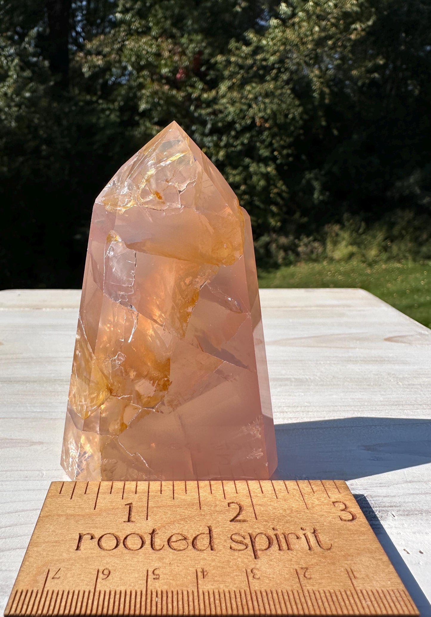 Gorgeous Rose Quartz and Golden Healer Combo Mineral Tower - #1