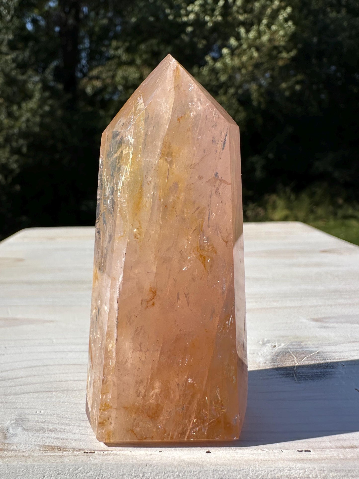 Gorgeous Rose Quartz and Golden Healer Combo Mineral Tower - #3