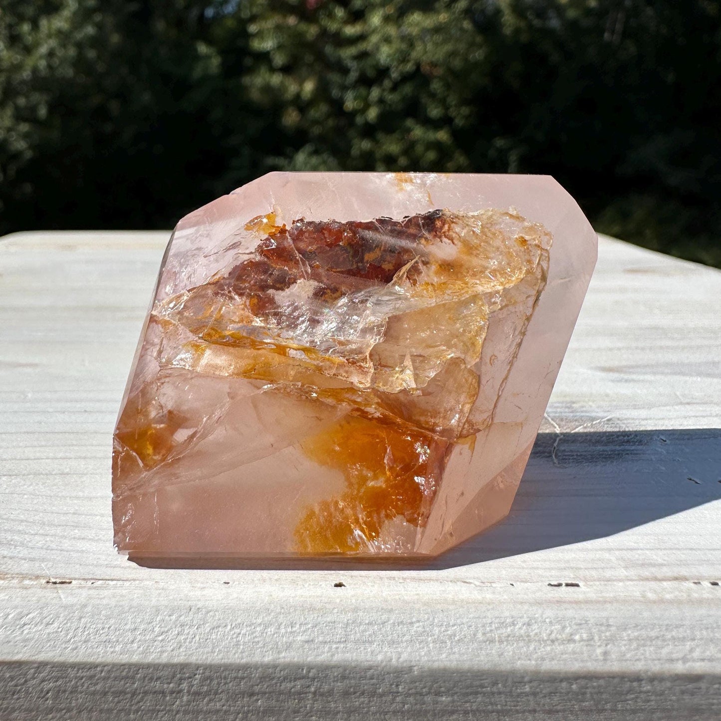Gorgeous Rose Quartz and Golden Healer Combo Mineral Freeform - #4