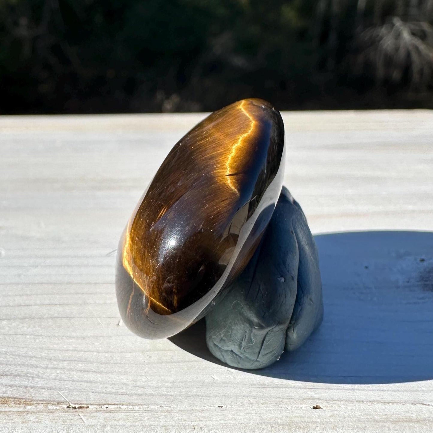 High Quality Natural Tiger Eye Palm Stone - #4