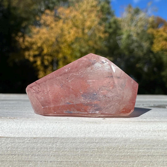 Incredible Small Raw Pink Lemurian Freeform from Brazil - #1