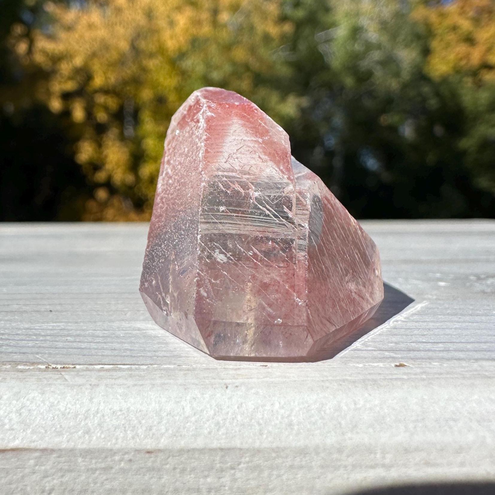 Incredible Small Raw Pink Lemurian Freeform from Brazil - #2