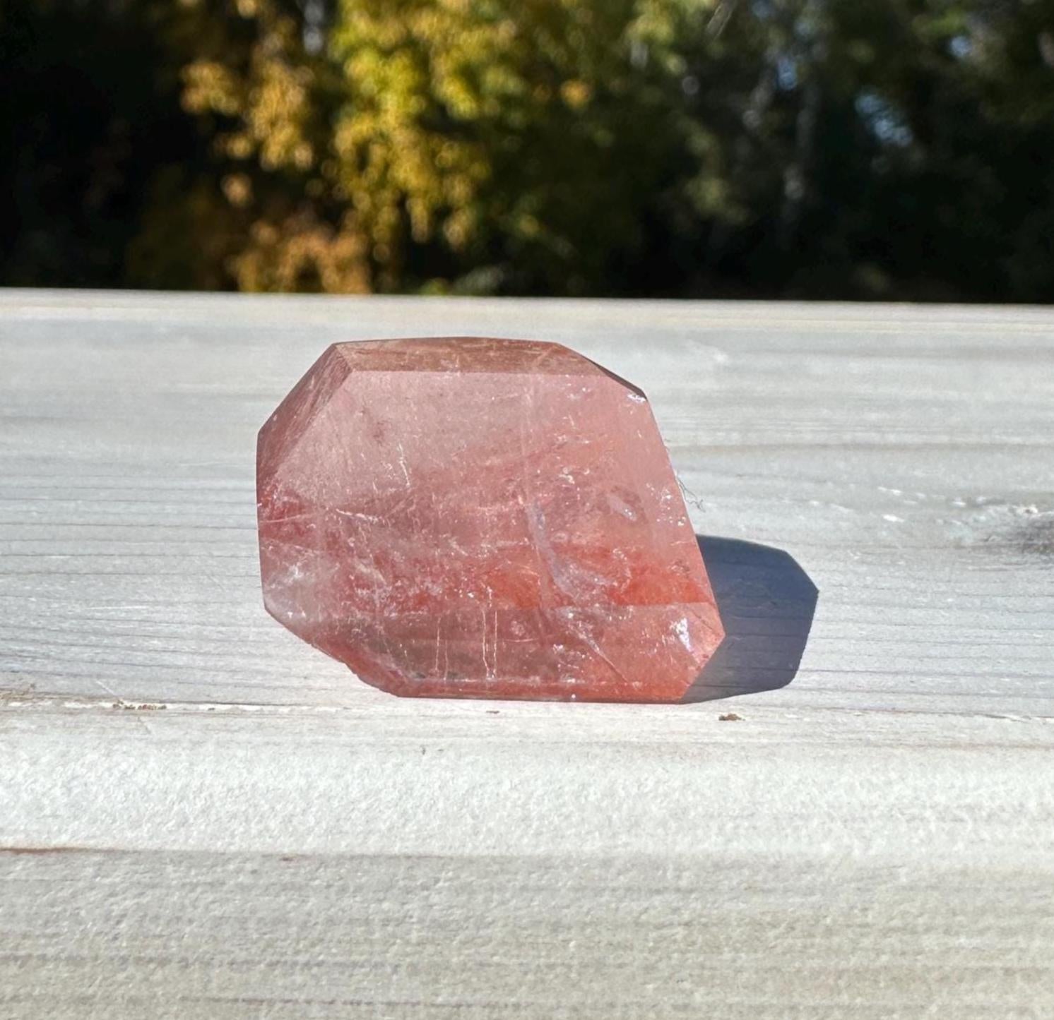 Incredible Small Raw Pink Lemurian Freeform from Brazil - #3