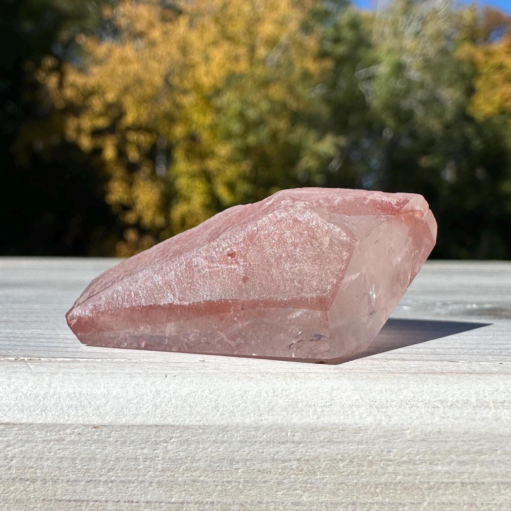 Incredible Small Raw Pink Lemurian Freeform from Brazil - #1