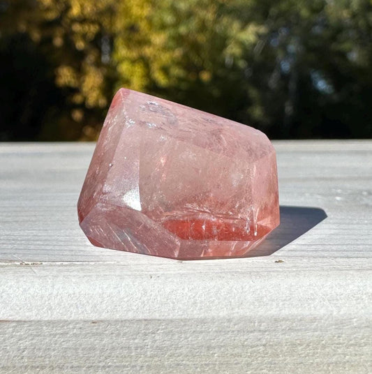 Incredible Small Raw Pink Lemurian Freeform from Brazil - #3