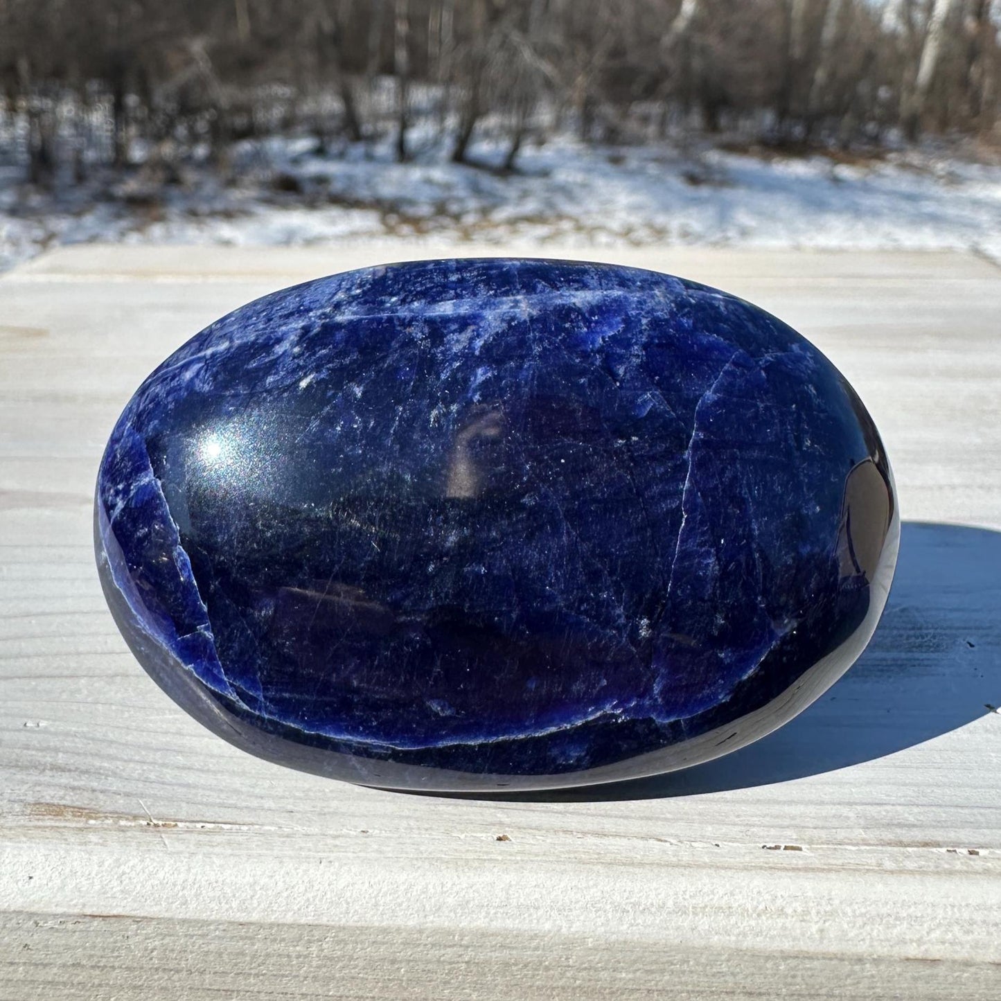 Beautiful Sodalite Palm Stone- #2