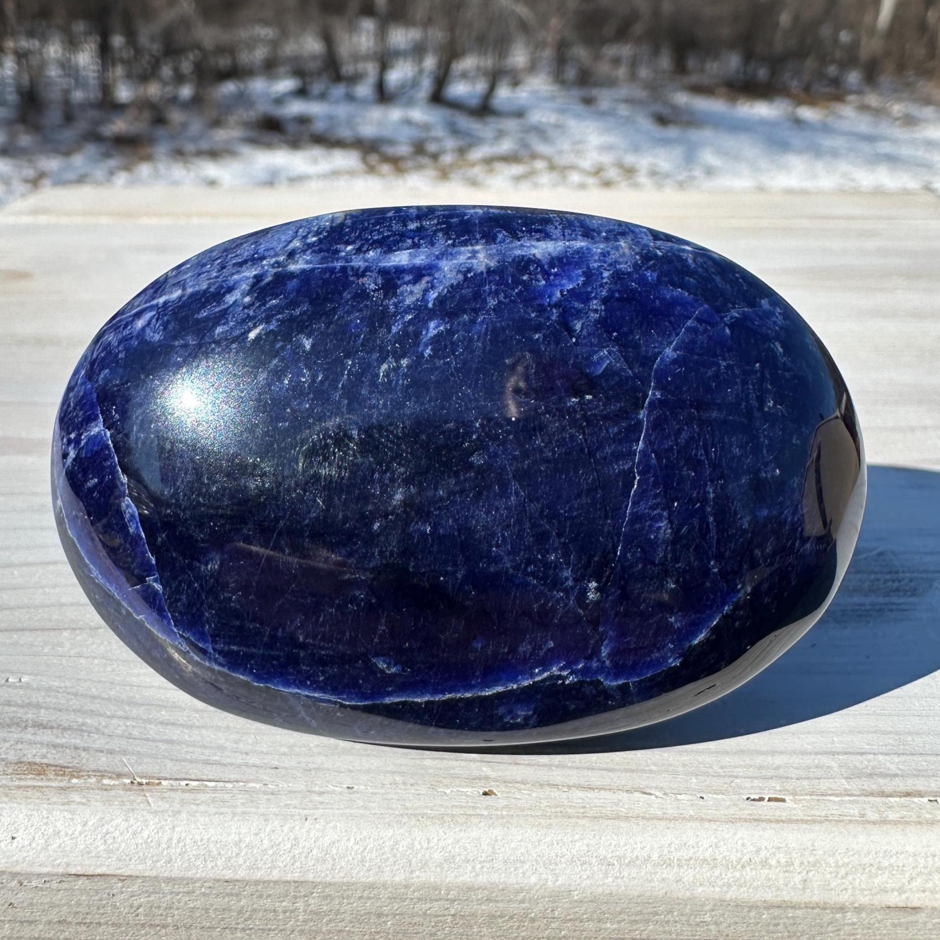 Beautiful Sodalite Palm Stone- #2