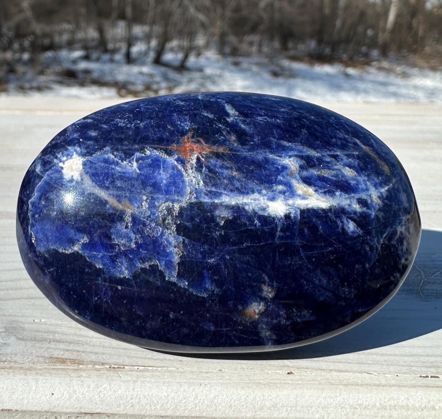 Beautiful Sodalite Palm Stone- #2
