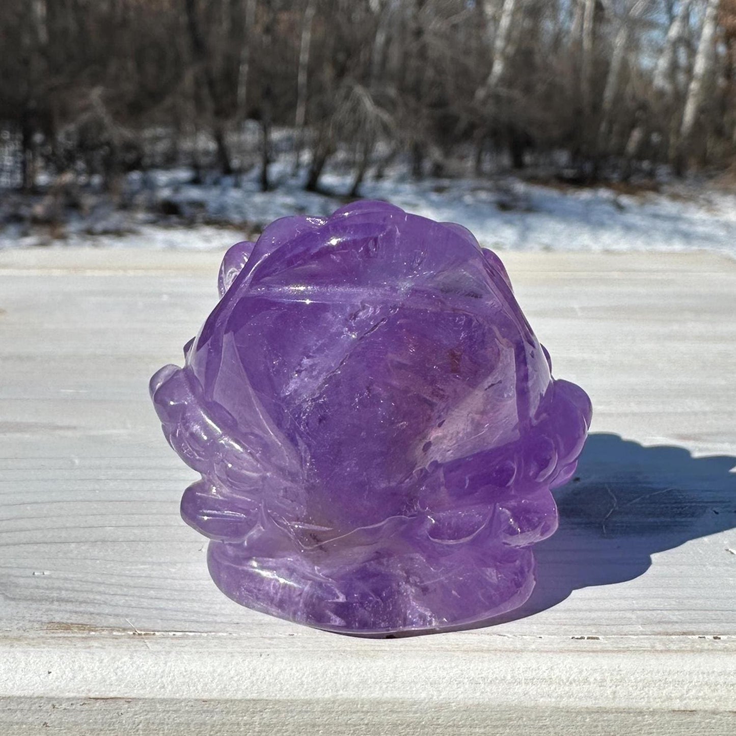 Stunning Purple Amethyst Money Toad