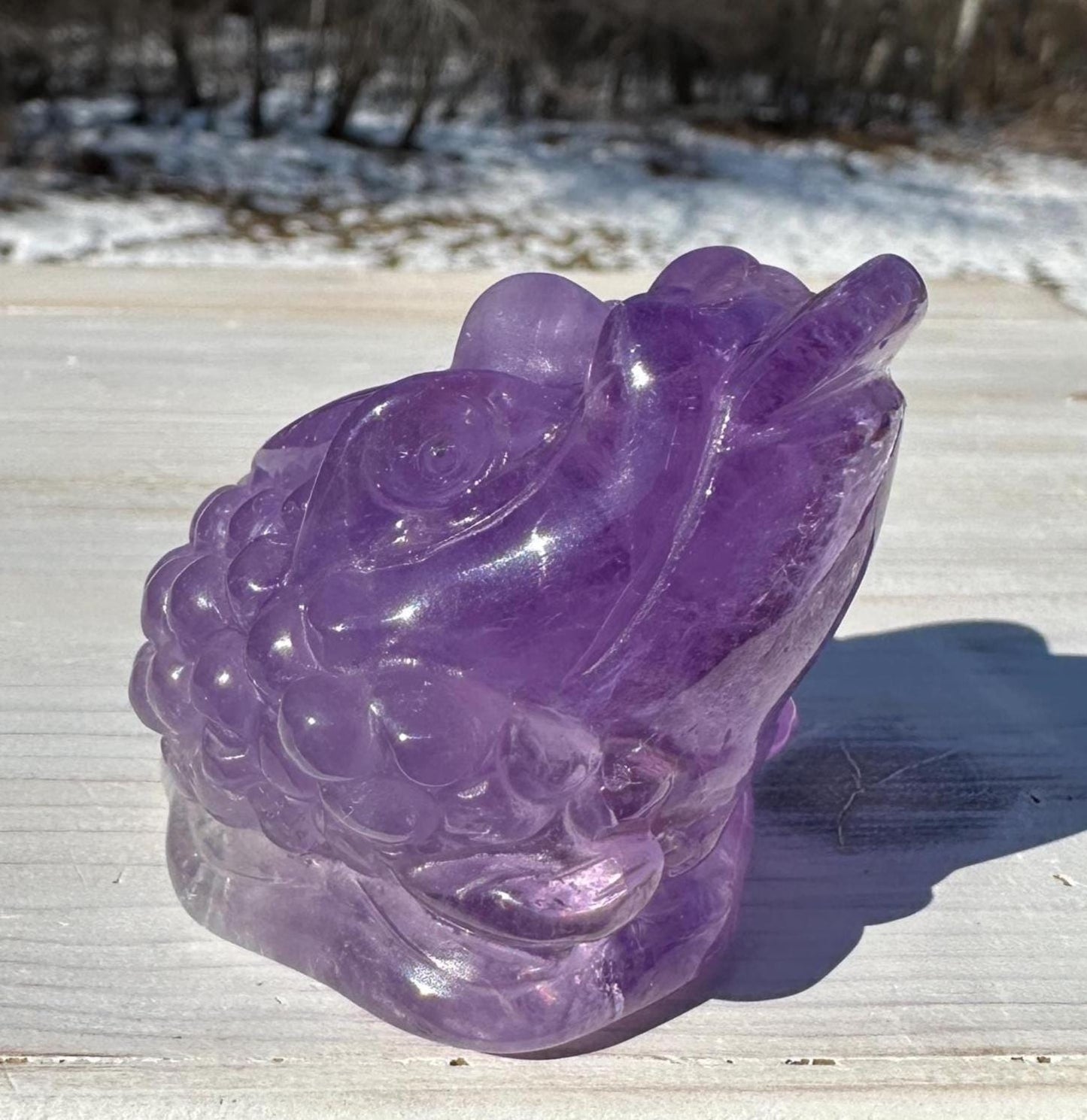 Stunning Purple Amethyst Money Toad