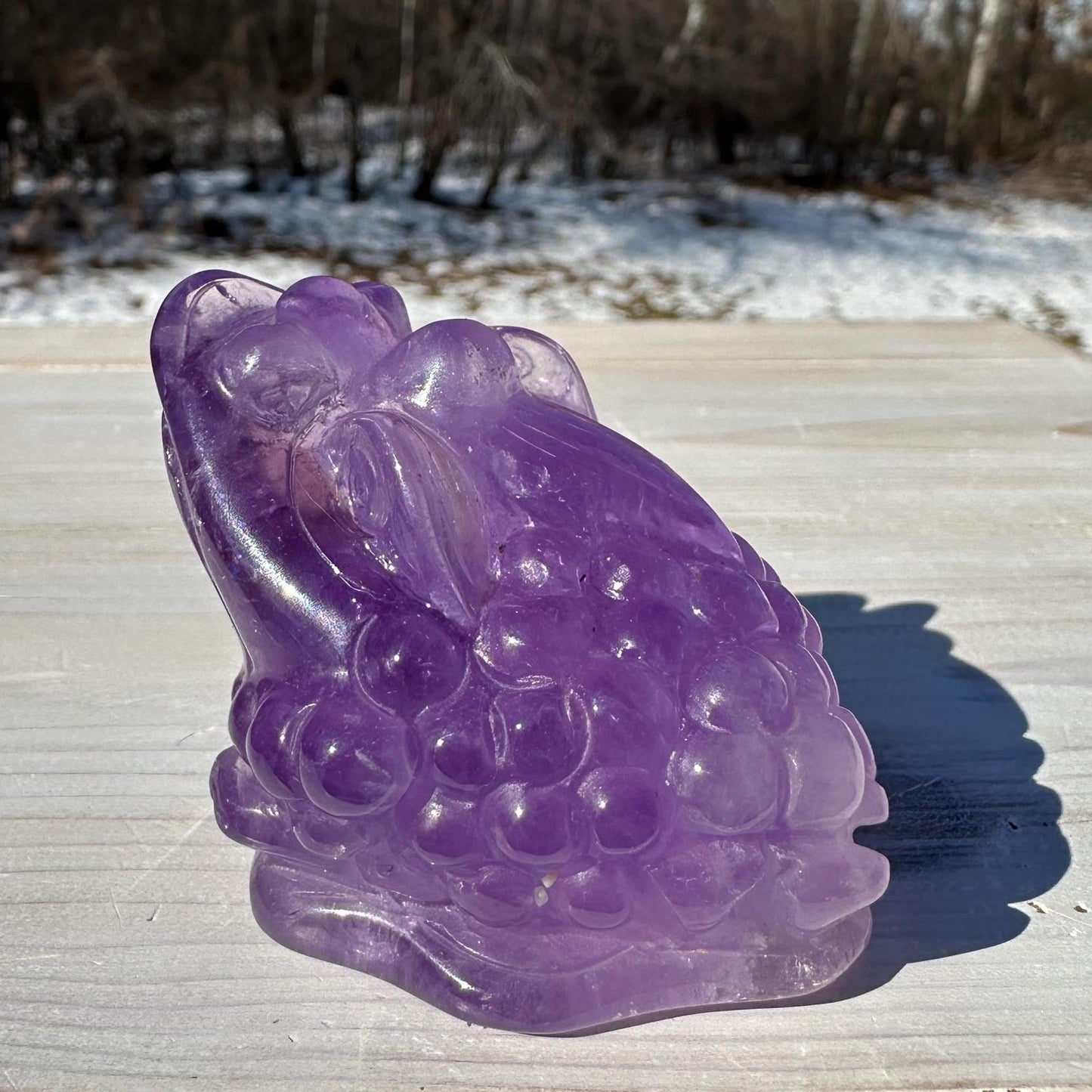 Stunning Purple Amethyst Money Toad