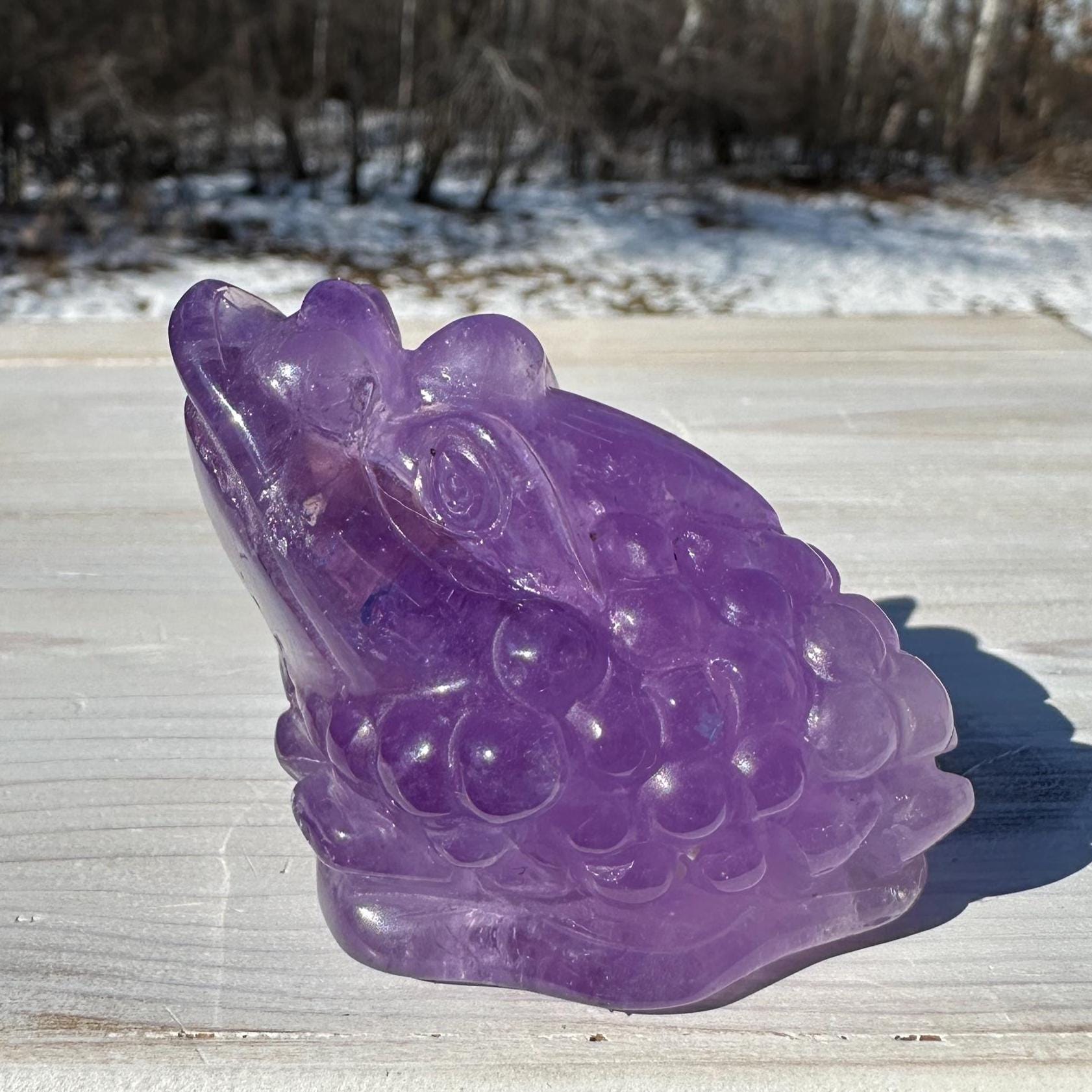 Stunning Purple Amethyst Money Toad