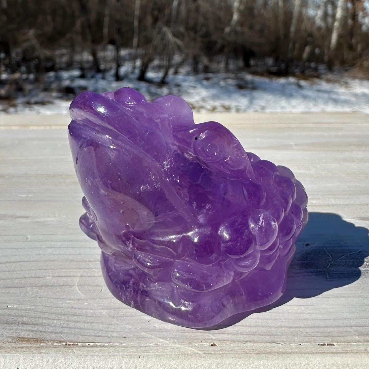 Stunning Purple Amethyst Money Toad