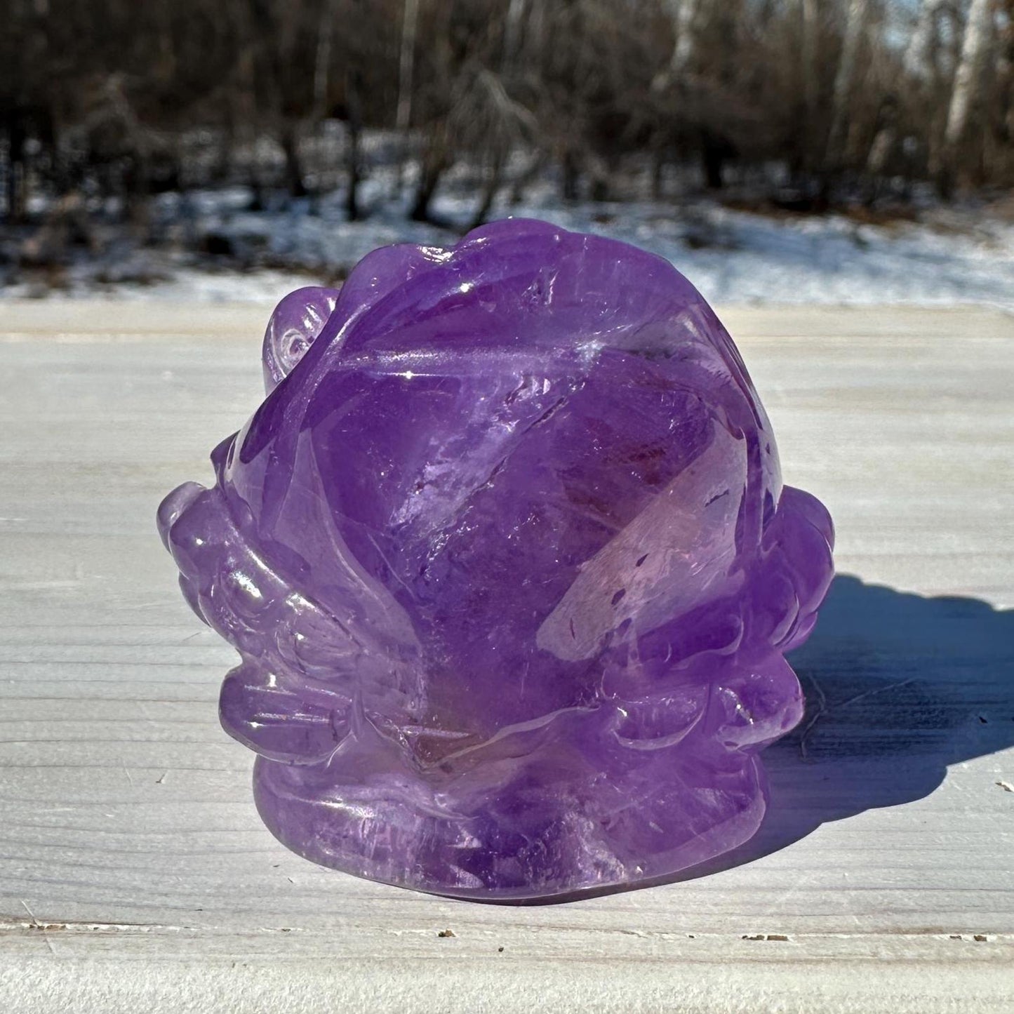 Stunning Purple Amethyst Money Toad