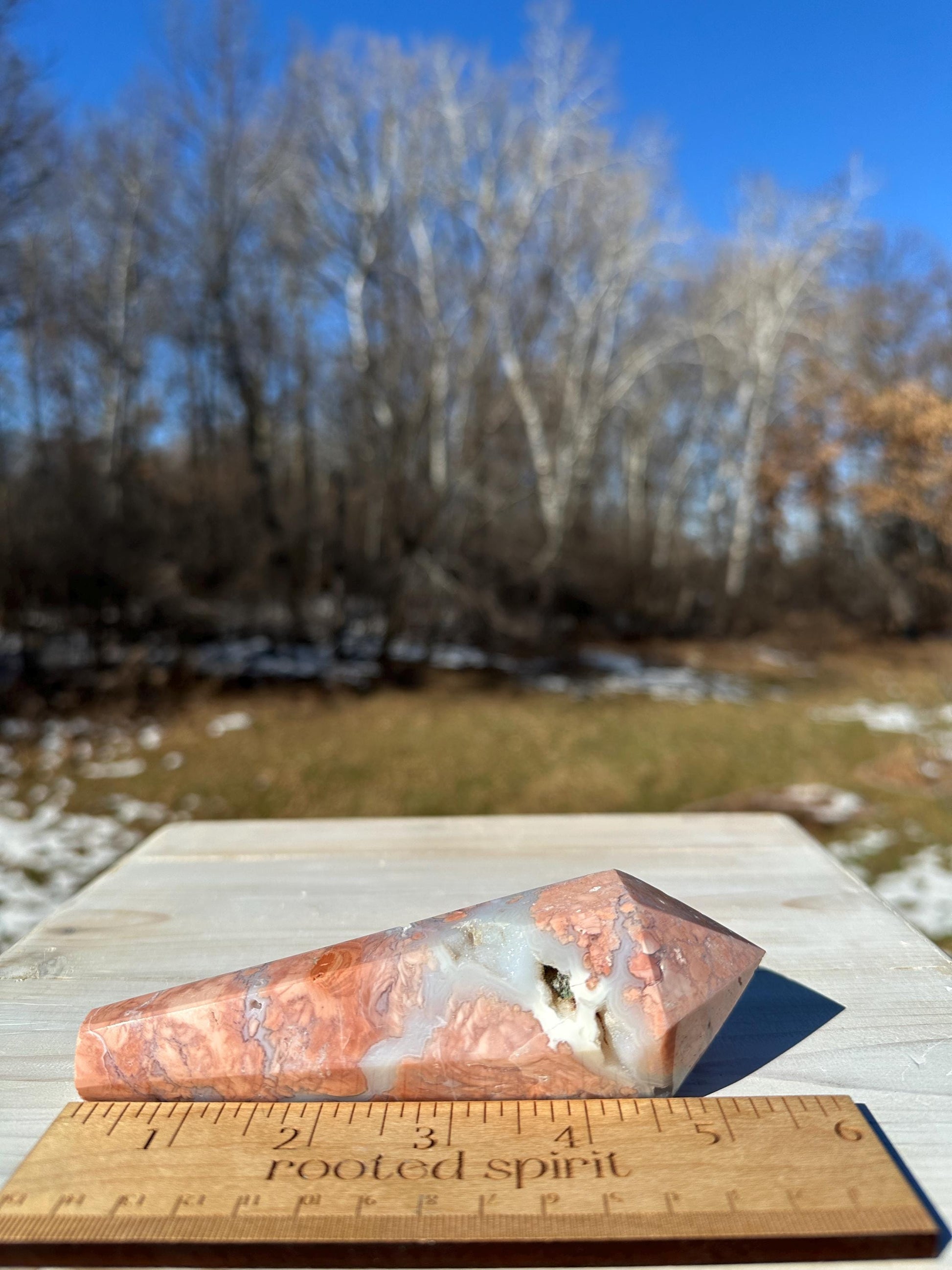 Gorgeous Pink Agate Freeform with Druzy Pocket and Stand