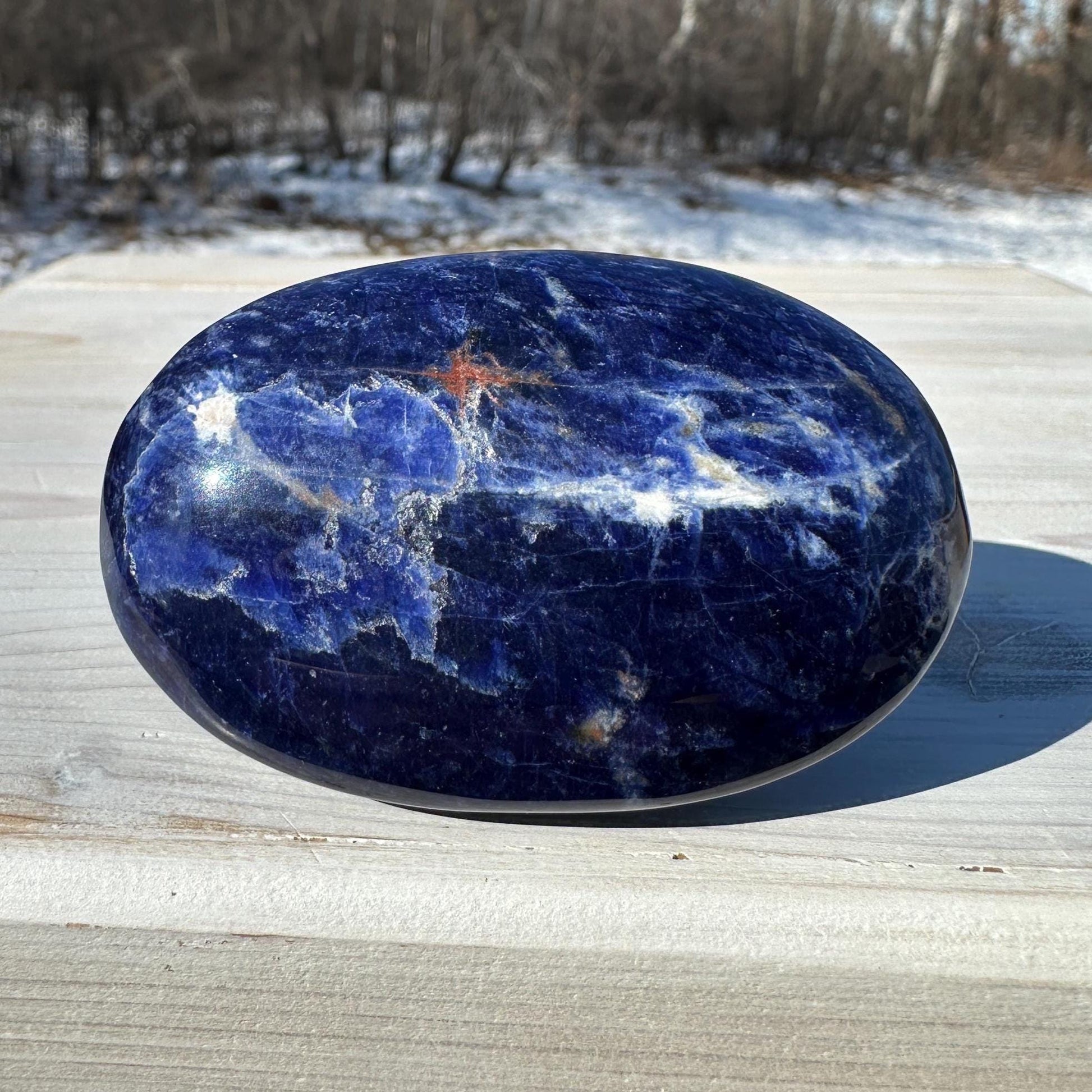 Beautiful Sodalite Palm Stone- #2