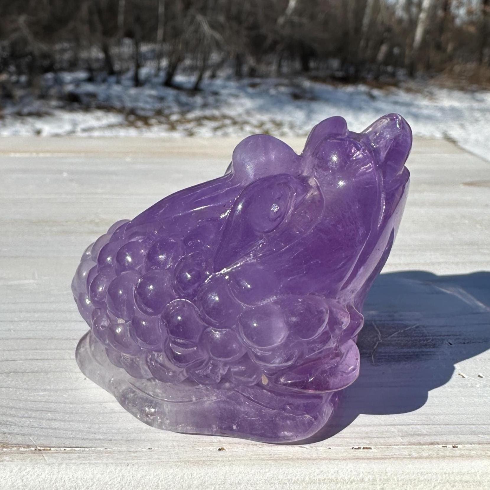 Stunning Purple Amethyst Money Toad
