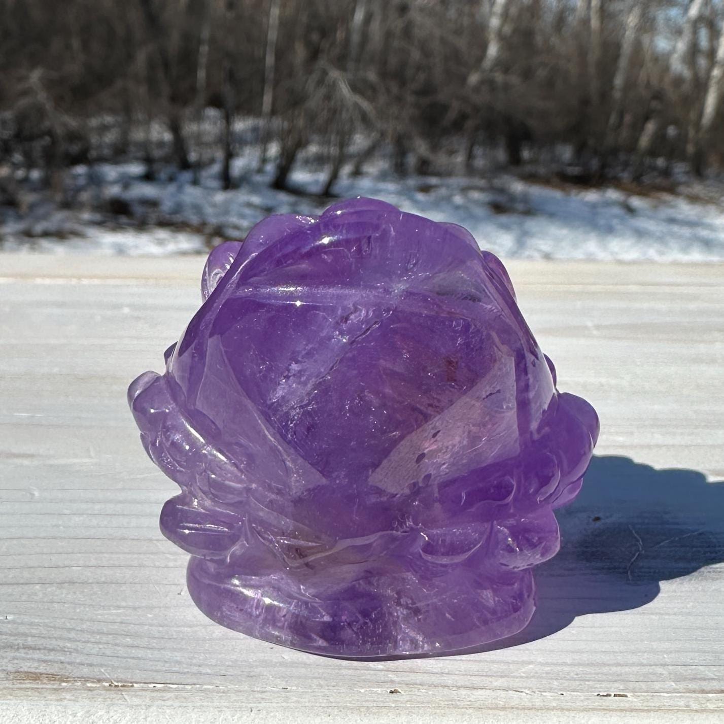 Stunning Purple Amethyst Money Toad