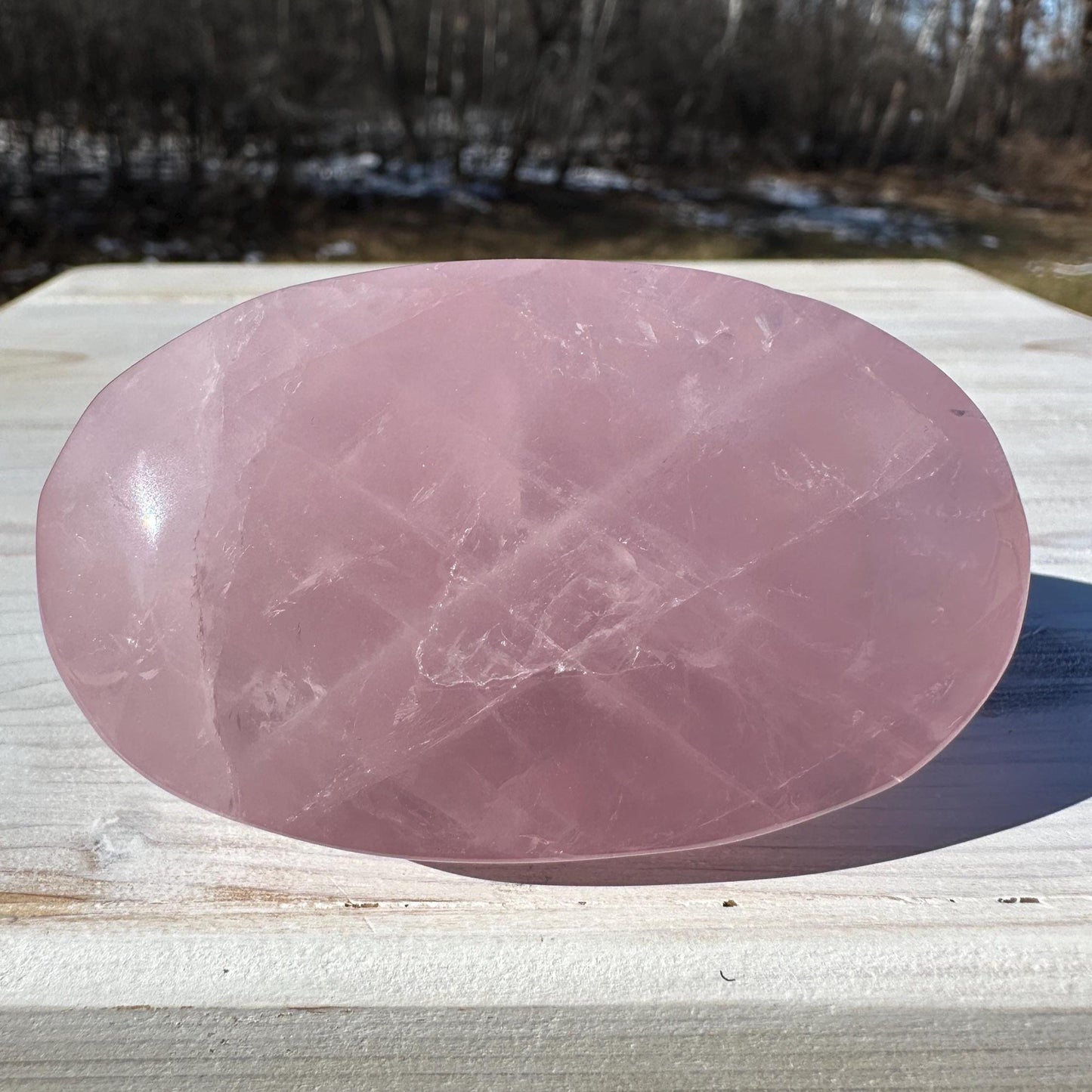 Gorgeous Rose Quartz Palm Stone - #1