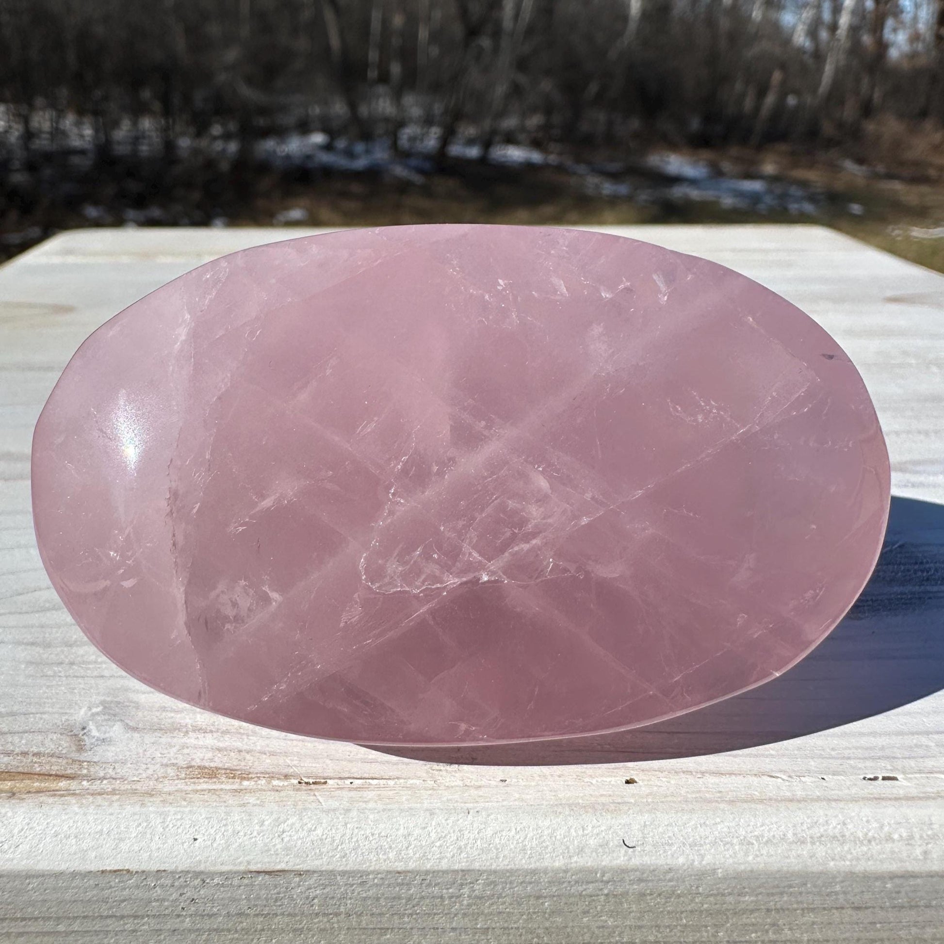 Gorgeous Rose Quartz Palm Stone - #1