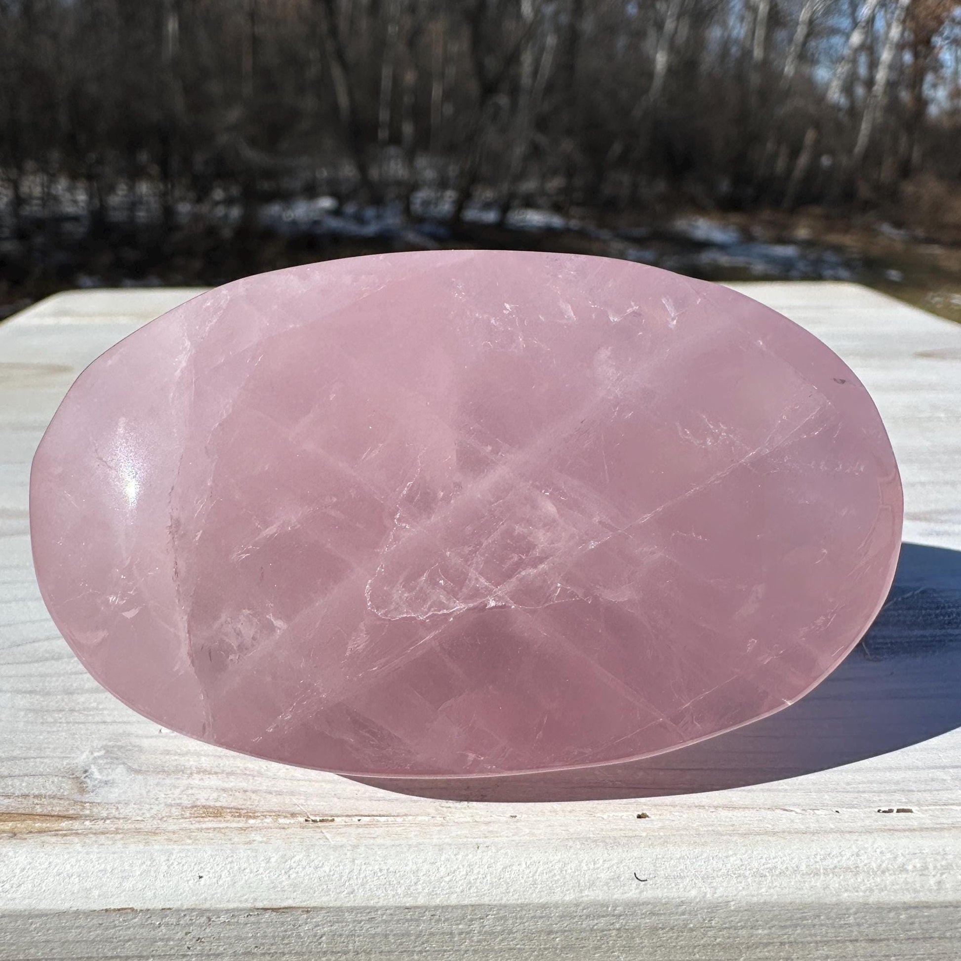 Gorgeous Rose Quartz Palm Stone - #1