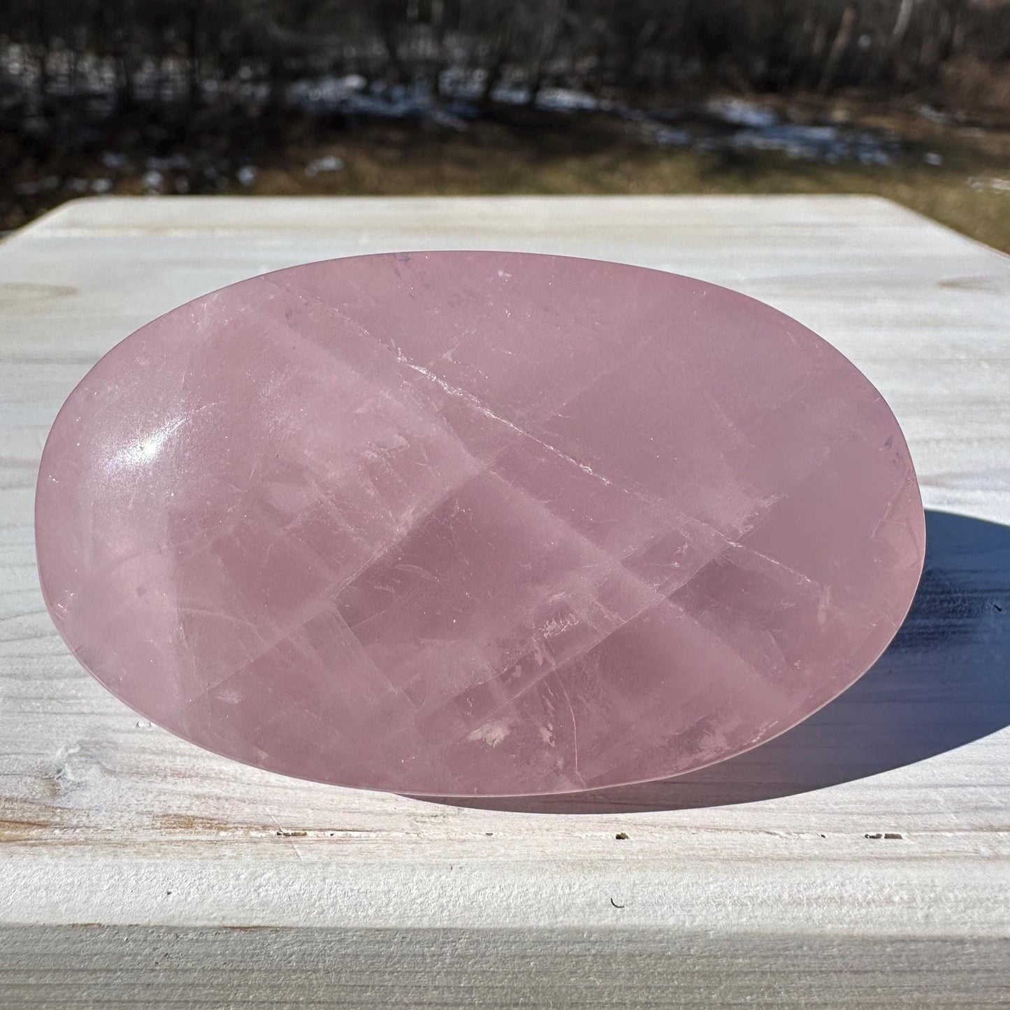 Gorgeous Rose Quartz Palm Stone - #1