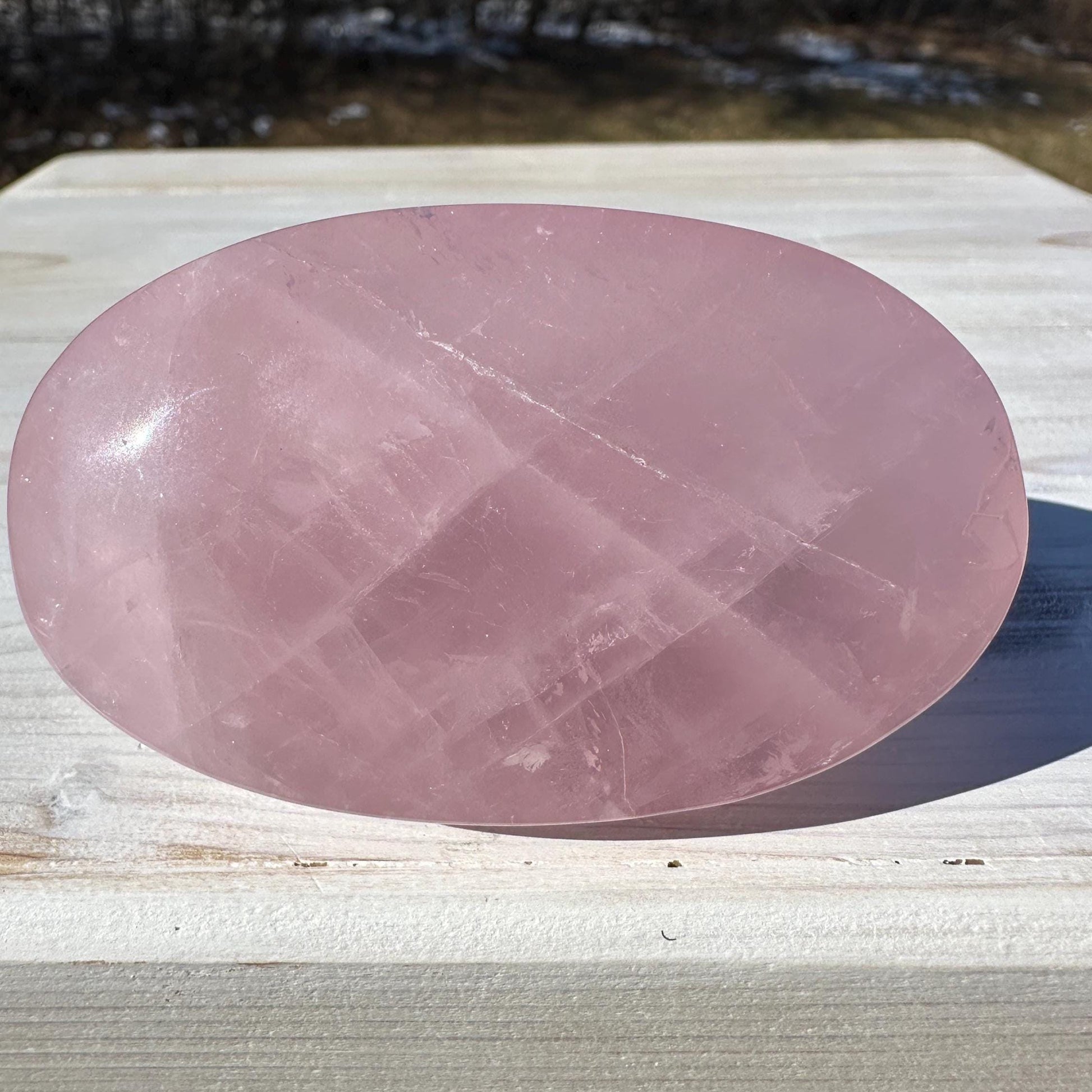Gorgeous Rose Quartz Palm Stone - #1