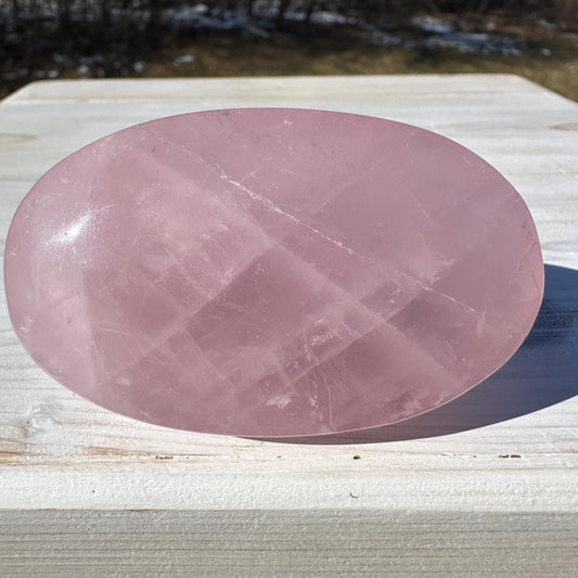 Gorgeous Rose Quartz Palm Stone - #1
