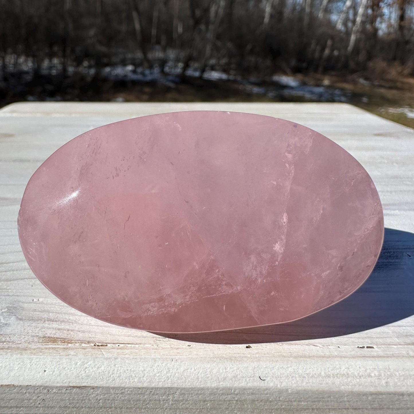 Gorgeous Rose Quartz Palm Stone - #2