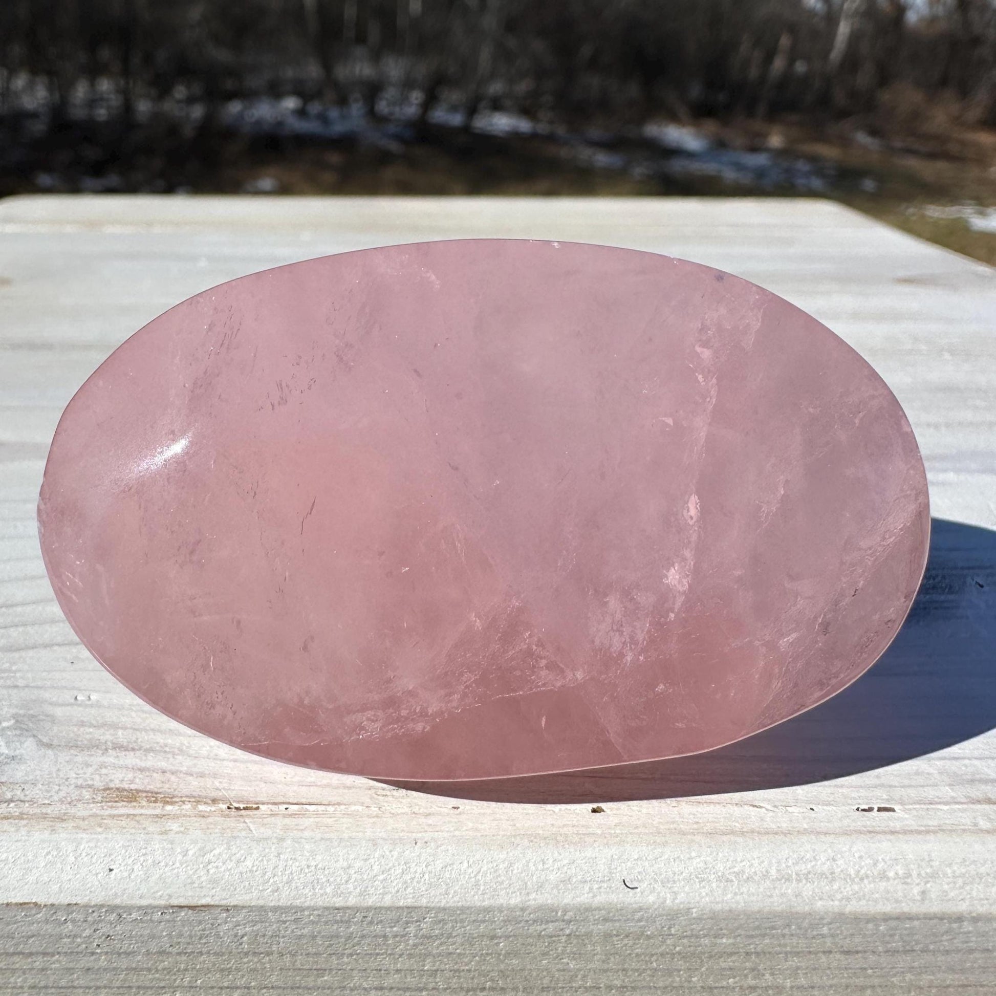 Gorgeous Rose Quartz Palm Stone - #2