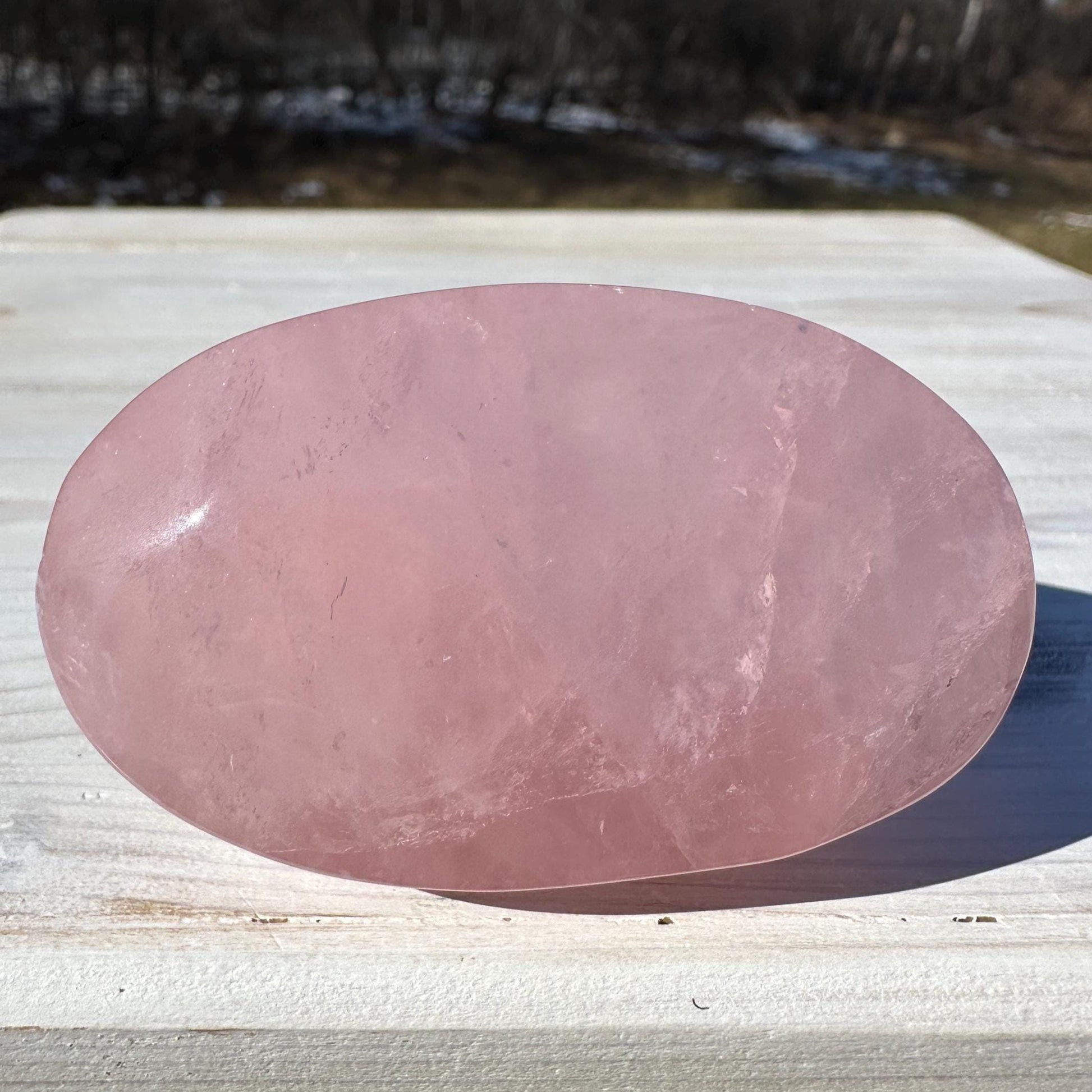 Gorgeous Rose Quartz Palm Stone - #2