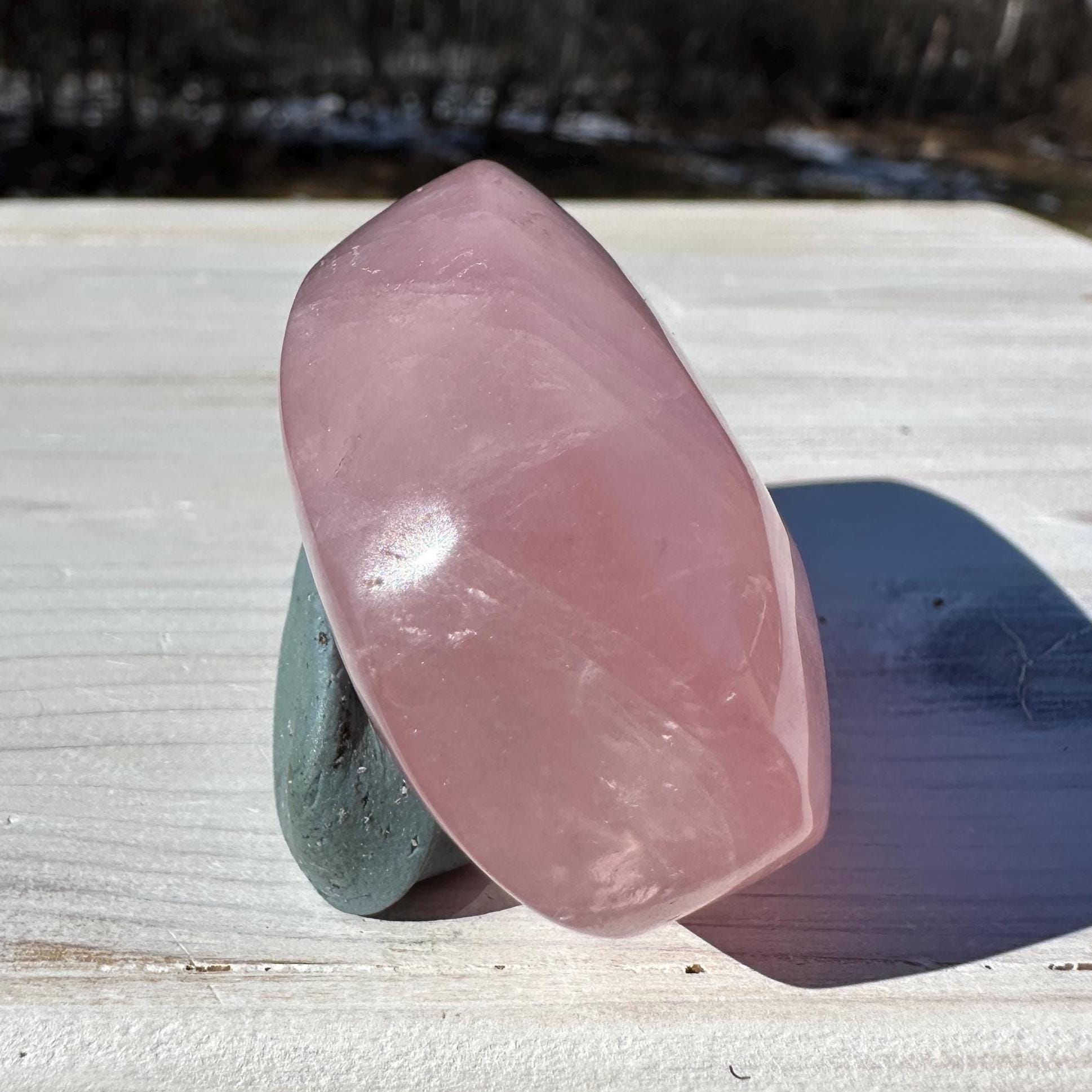 Gorgeous Rose Quartz Palm Stone - #2
