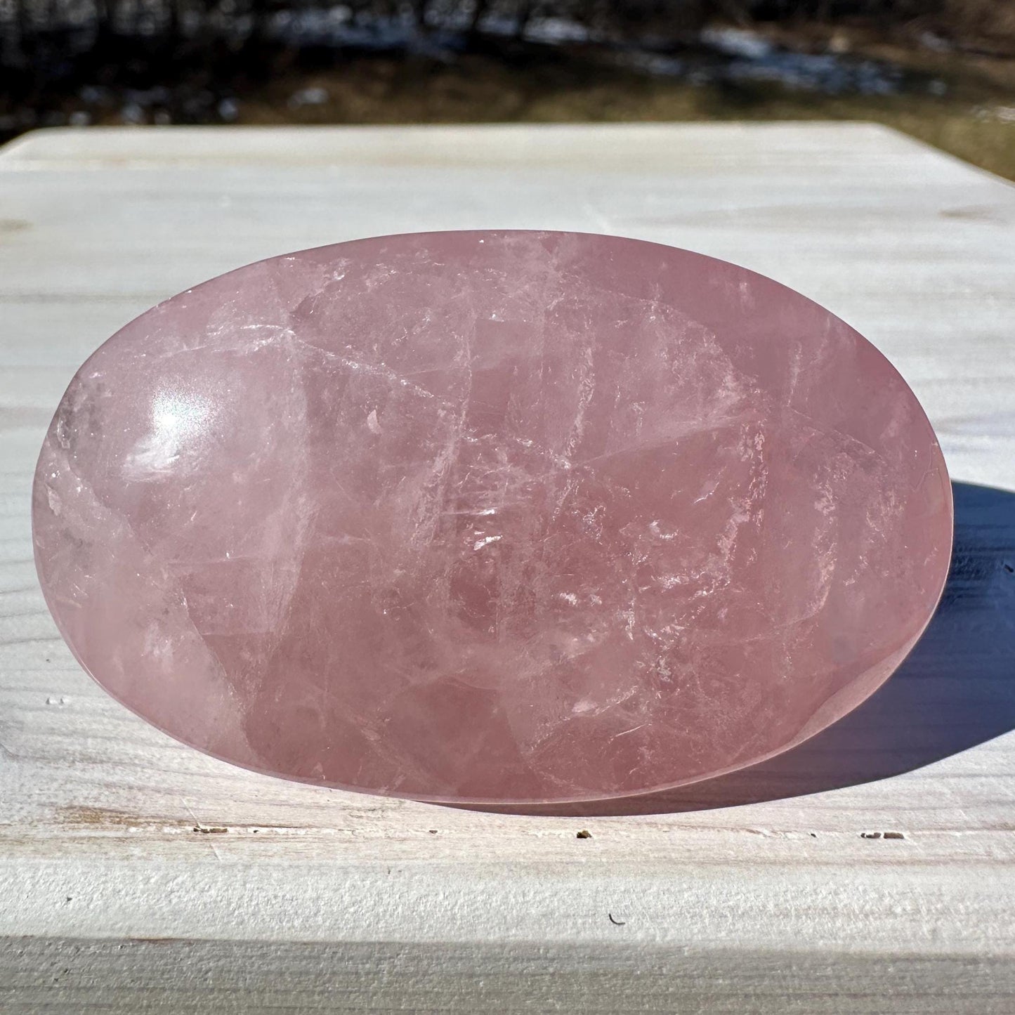 Gorgeous Rose Quartz Palm Stone - #2