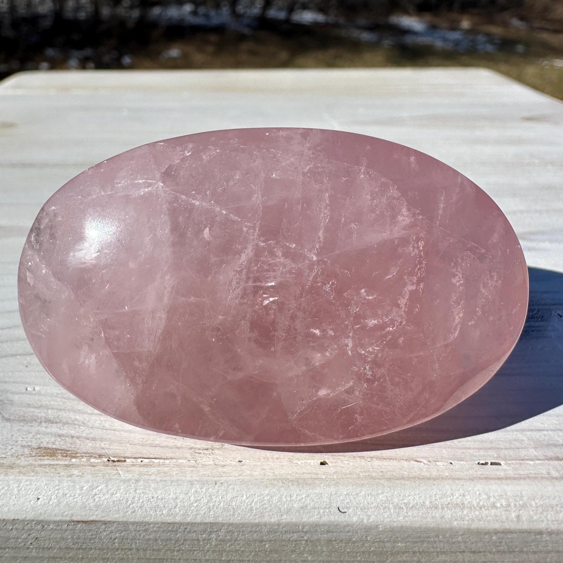 Gorgeous Rose Quartz Palm Stone - #2